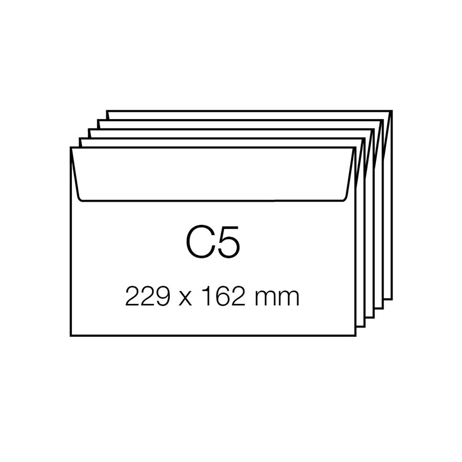 Paper Poetry Luxury Umschläge C5, 5 Stück, weiß, 229 x 162 mm, ideal für elegante Korrespondenz.