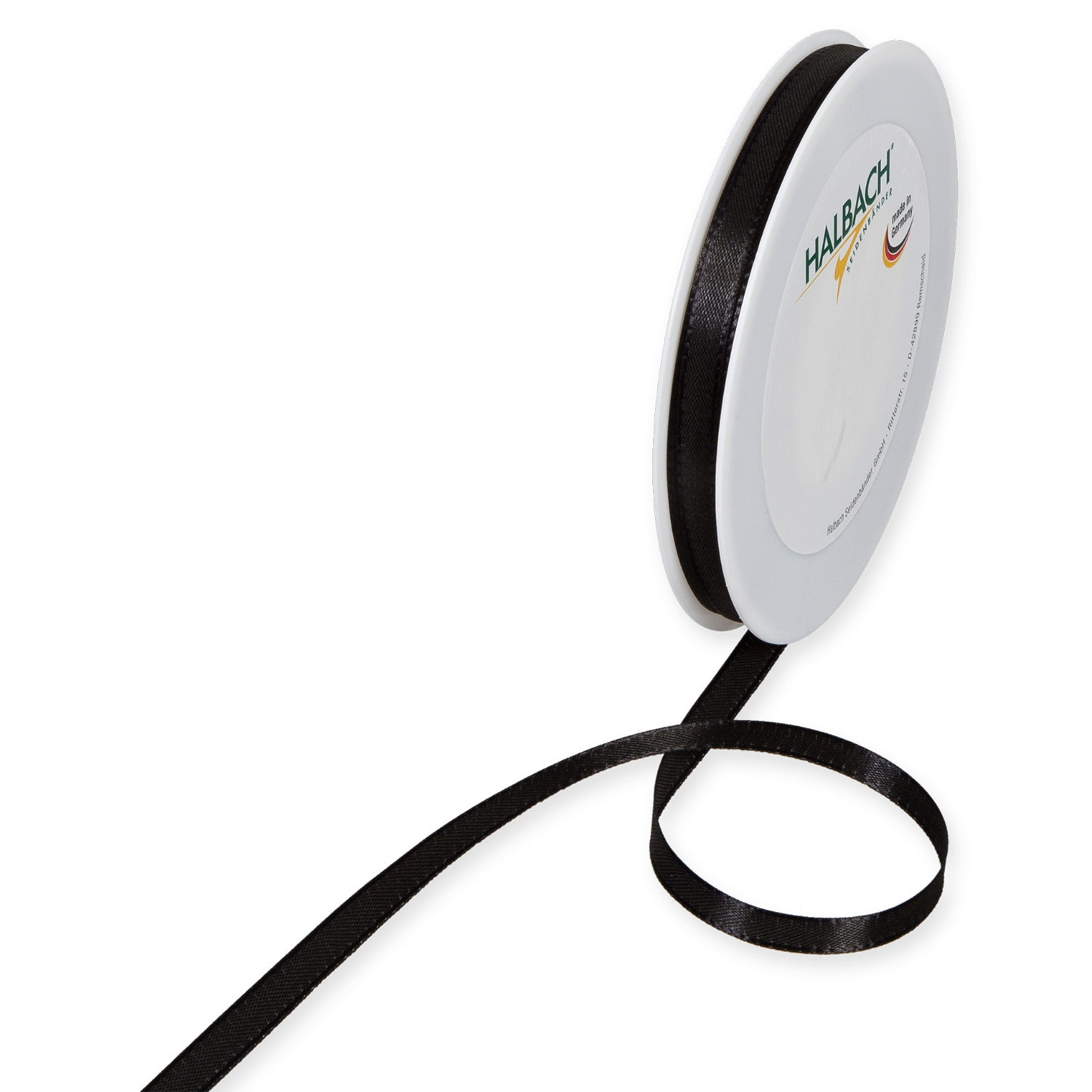 Halbach Taftband 8mm 10m Schwarz