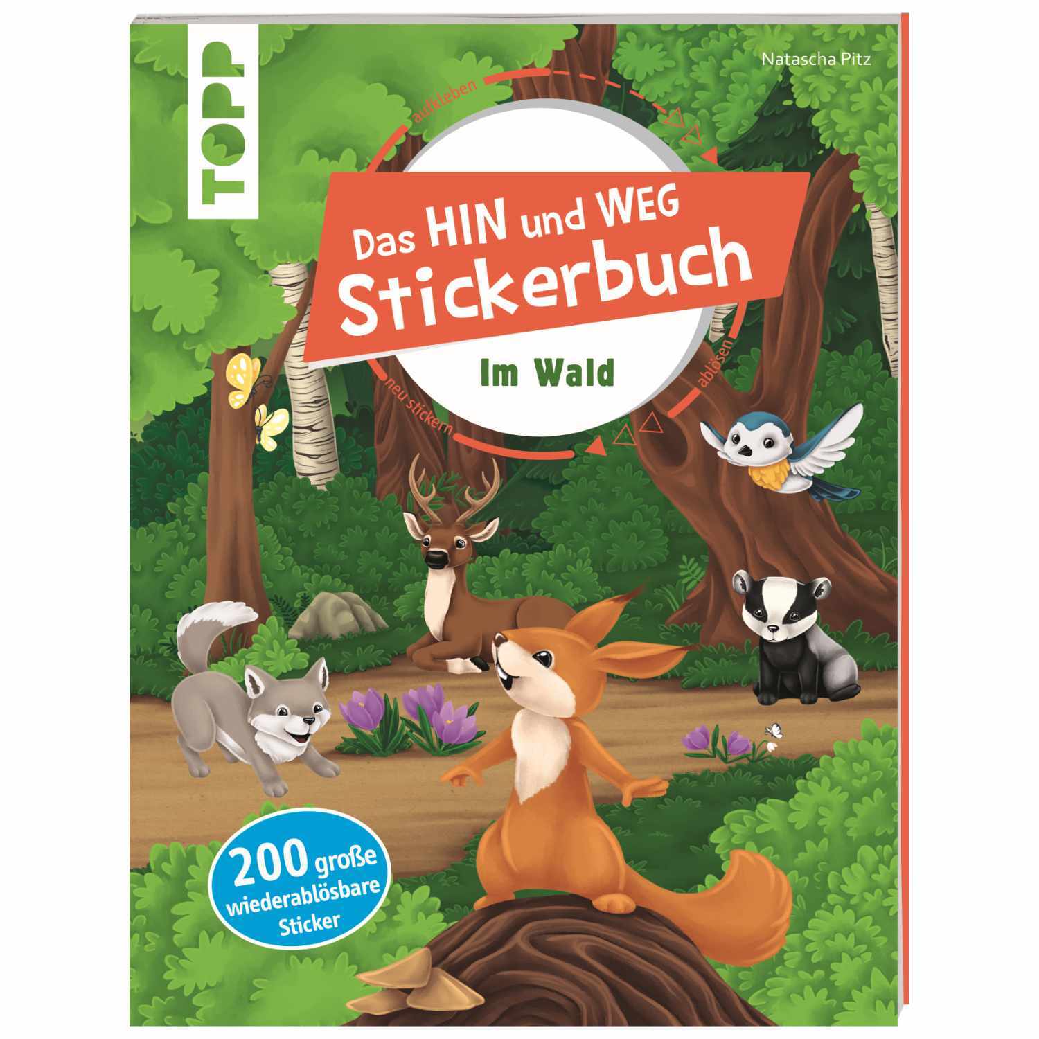 Das Hin-und-weg-Stickerbuch Im Wald