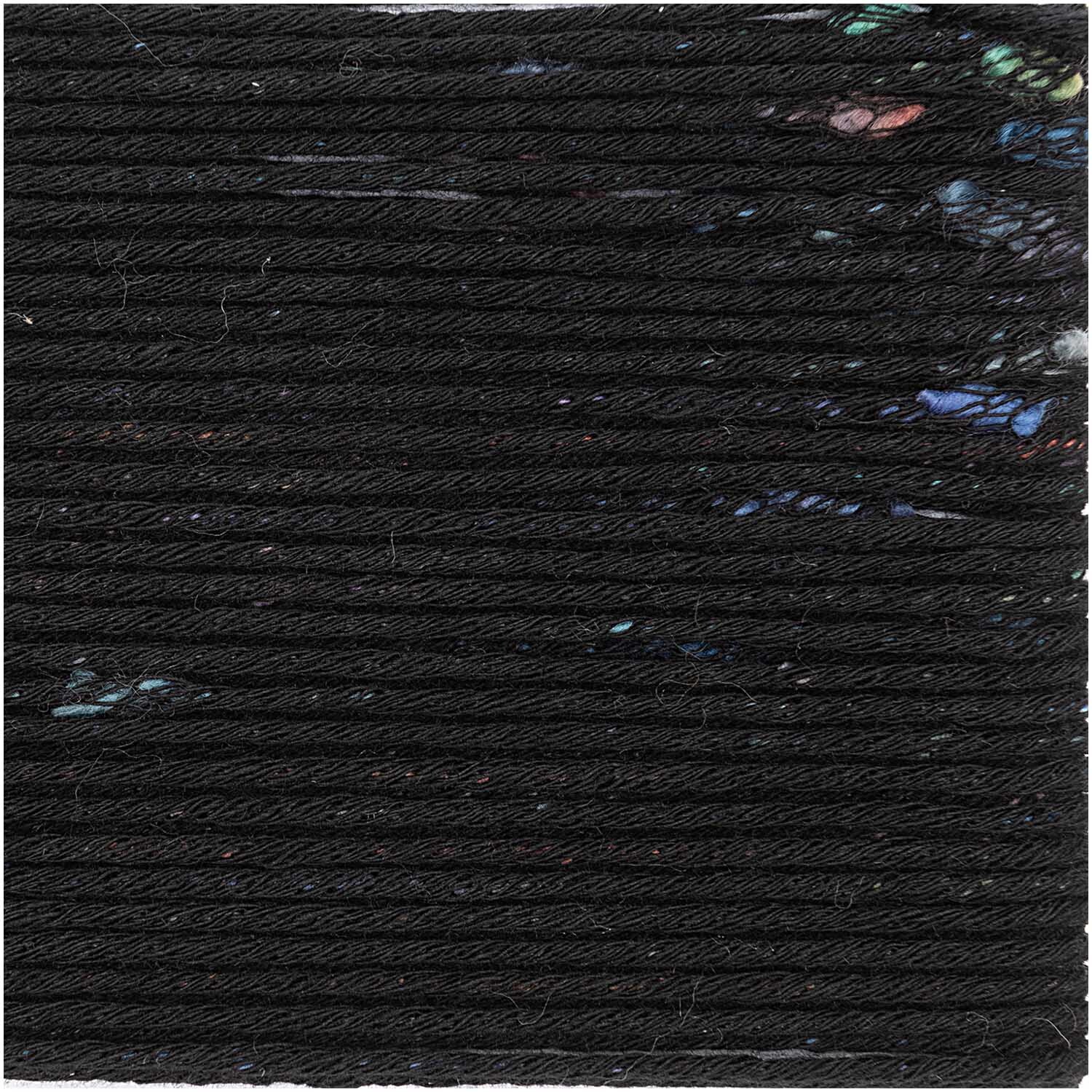 Fashion Cotton Neps dk von Rico Design: Schwarzes Garn mit bunten Neps, 50g, 105m. Ideal für kreative Strickprojekte.