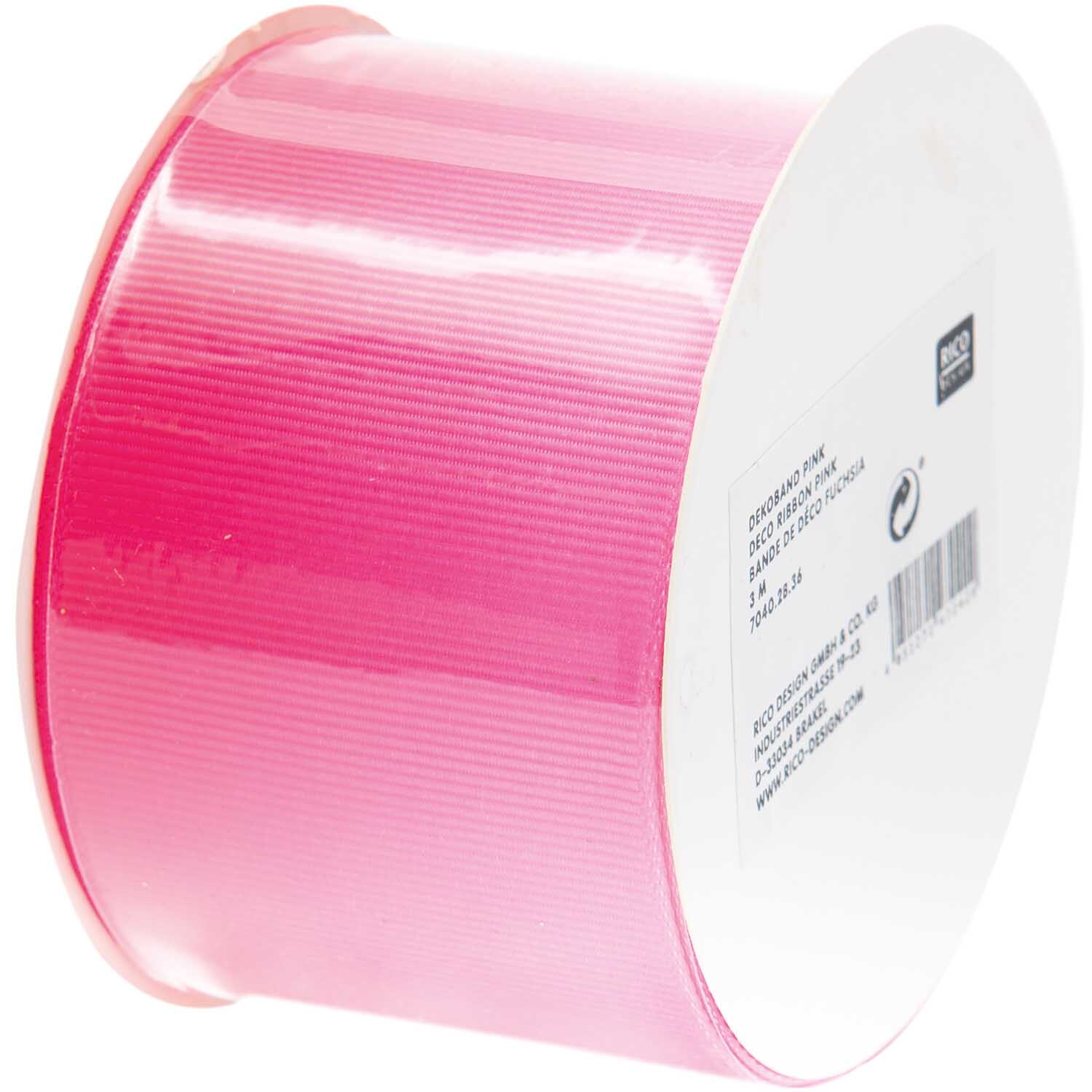 Dekoband pink 5cm 3m von Rico Design