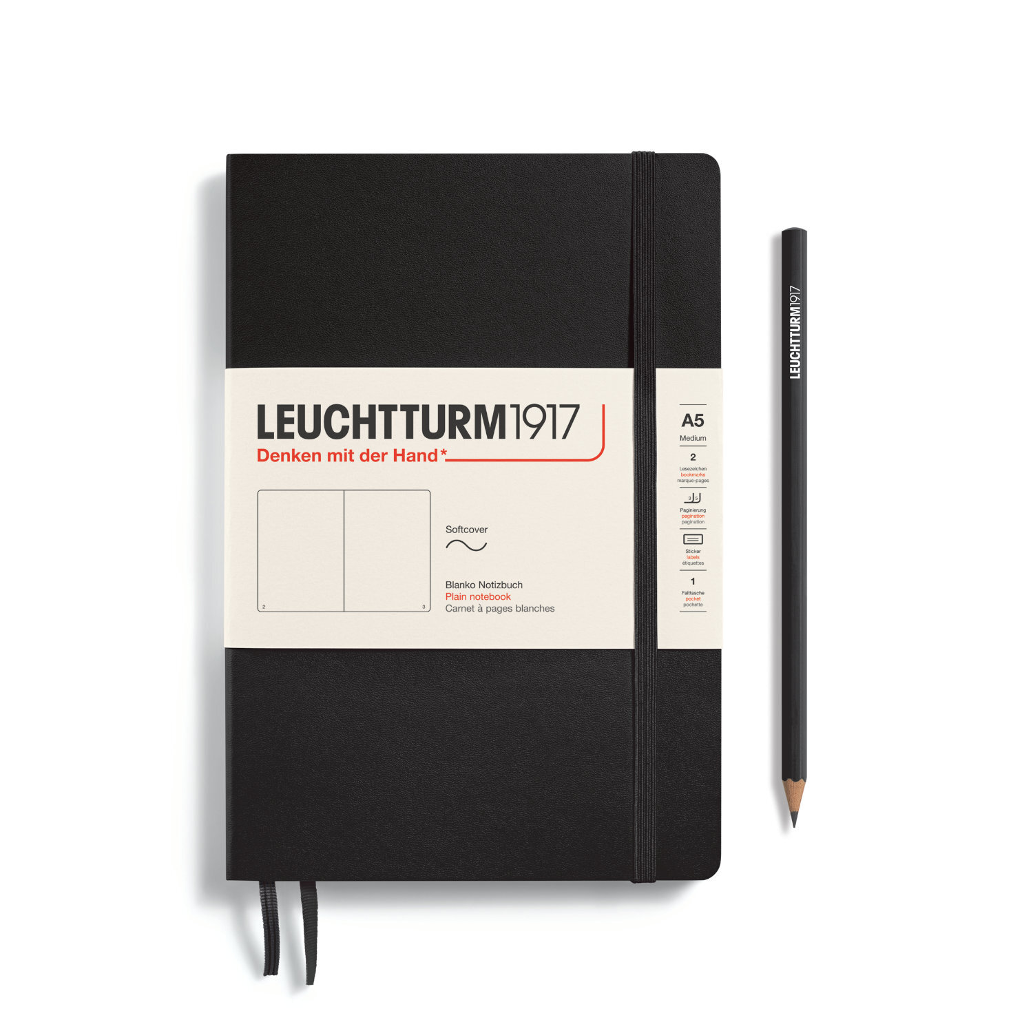 Notizbuch Medium blanko Softcover A5