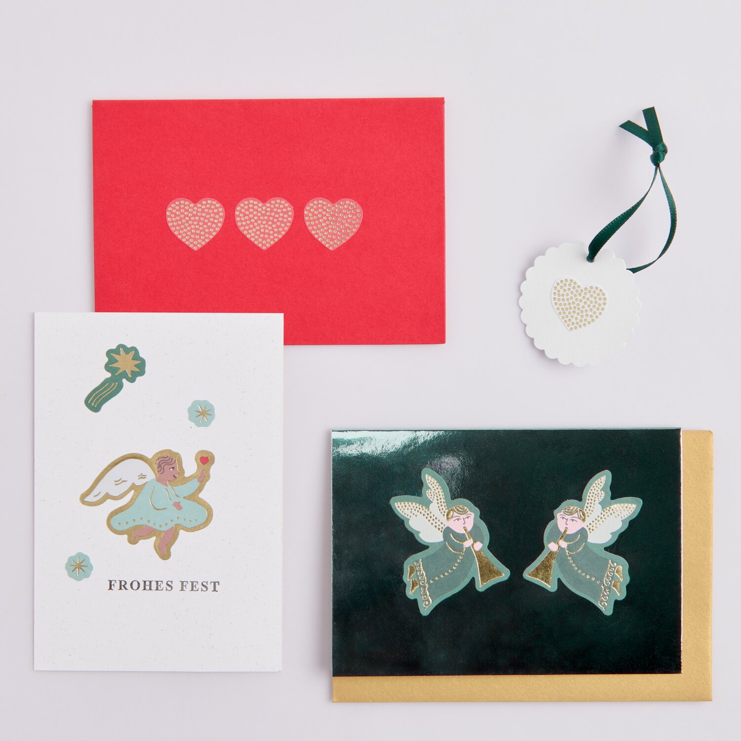 Paper Poetry Papiersticker Advent Engel/Herzen 4 Bögen von Rico Design