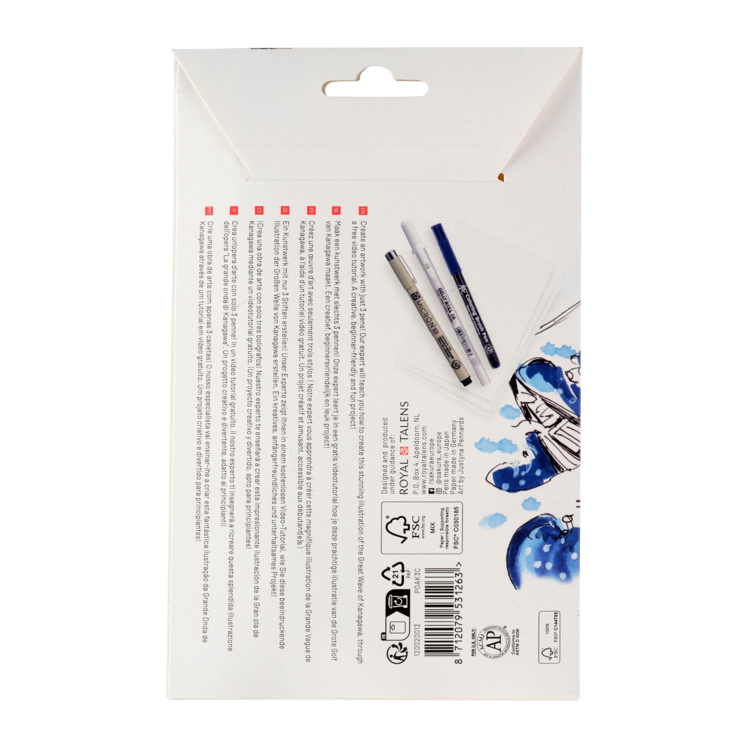 Kreativ-Set Große Welle von Kanagawa von Royal Talens