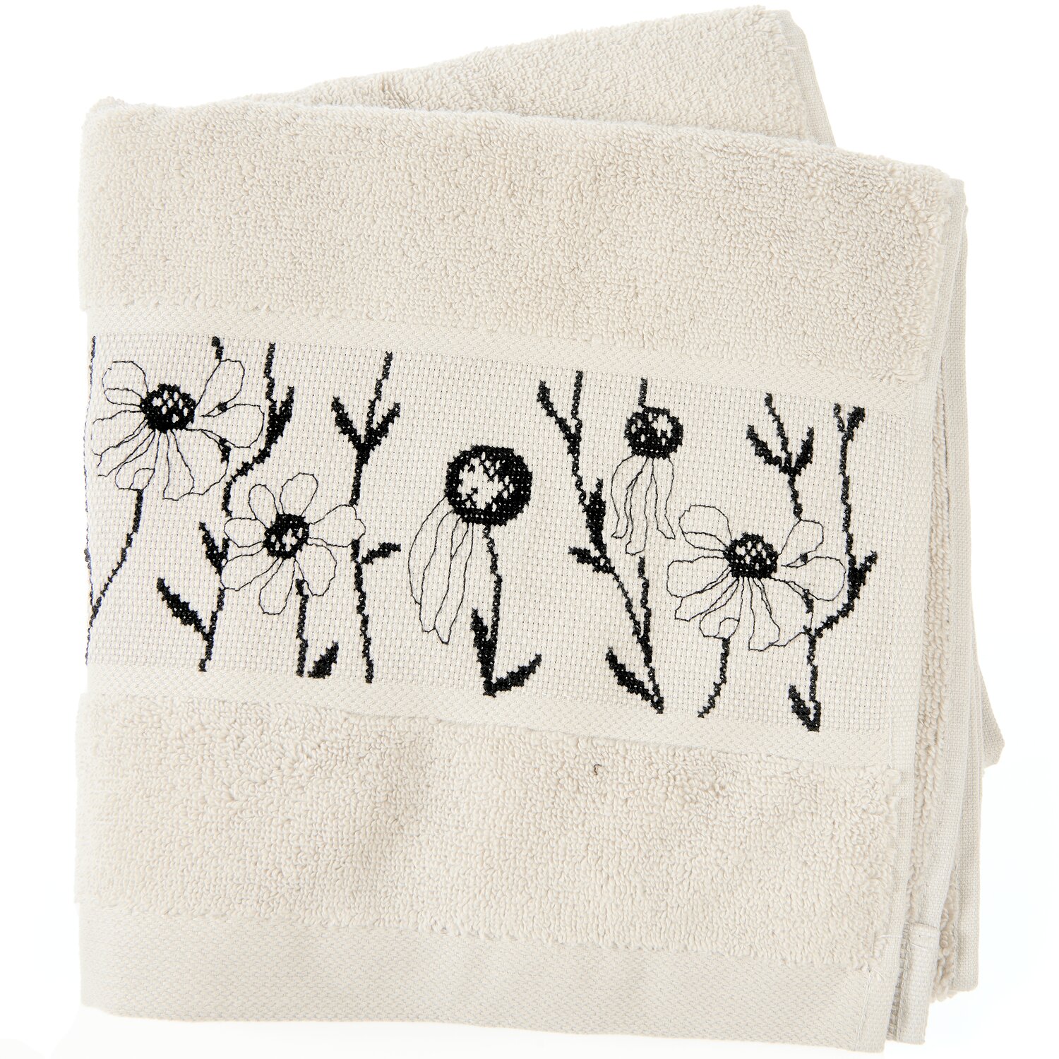 Stickset Handtuch Hellbeige Modell 80853 aus Stickbuch 186