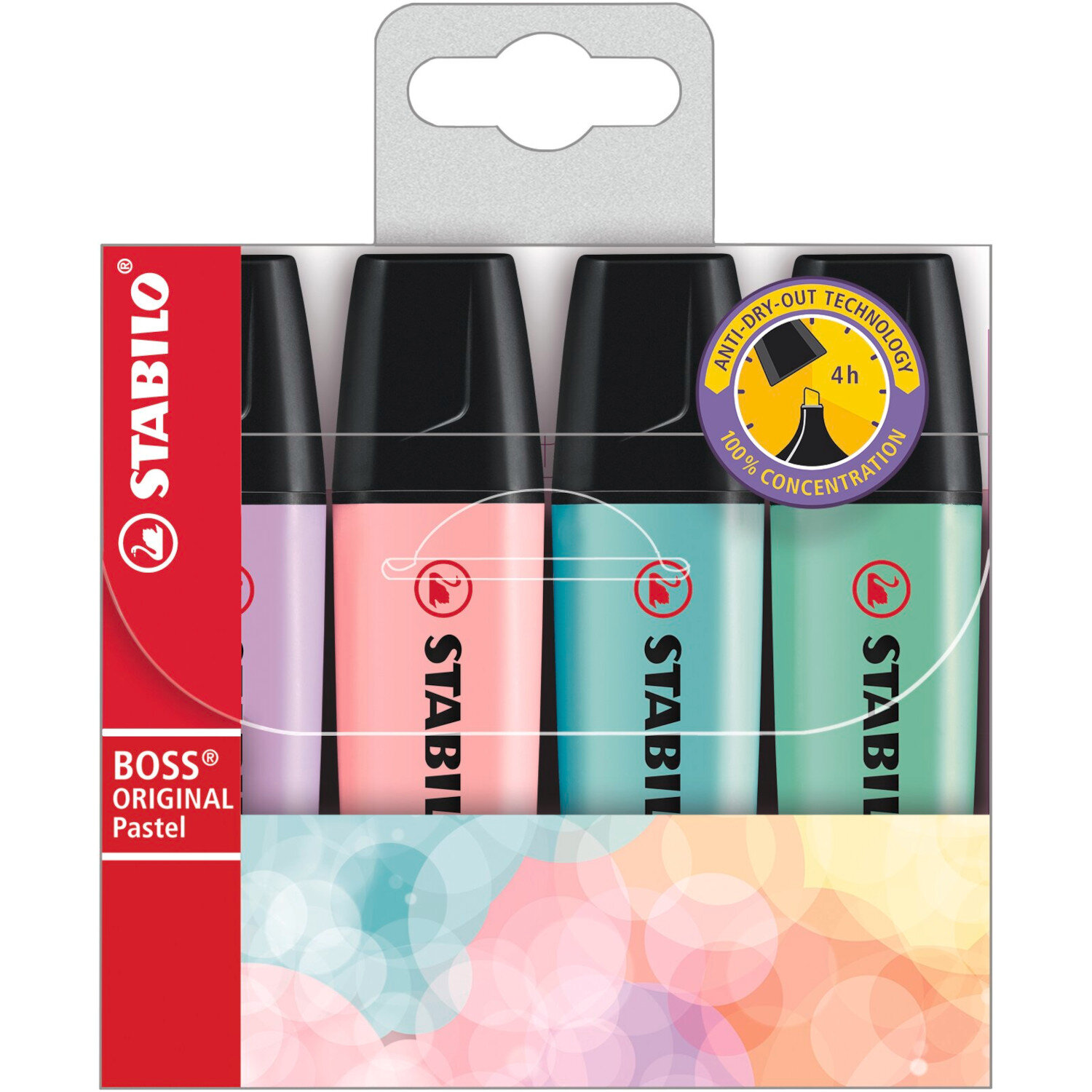 Textmarker Boss Original Pastell 4 Stück von STABILO International 