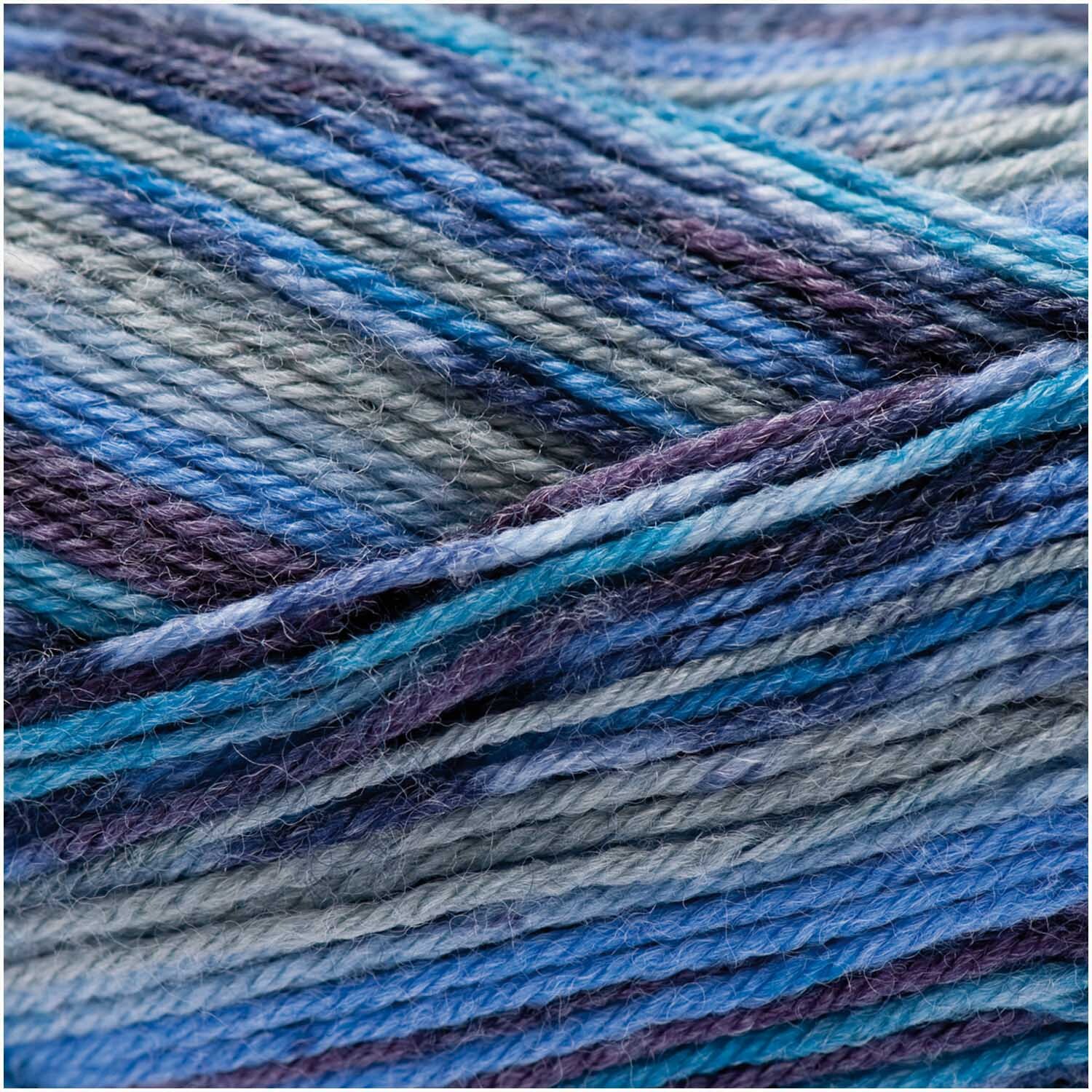 Superba Bamboo superwash, weiches Garn in Blau Mix, ideal für Strickprojekte, 100g 420m.