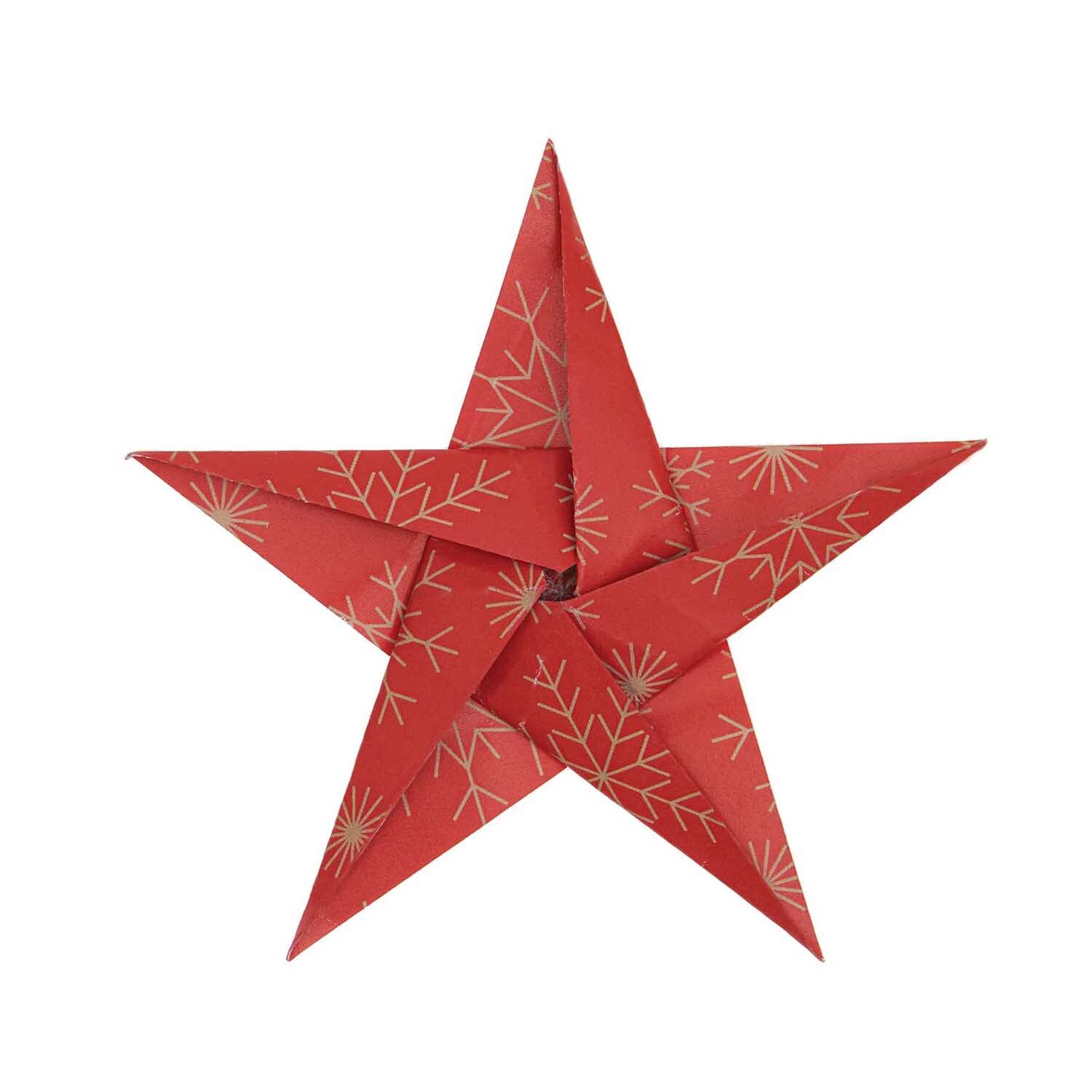 Paper Poetry Bascetta Origamipapier Schneeflocken Rot