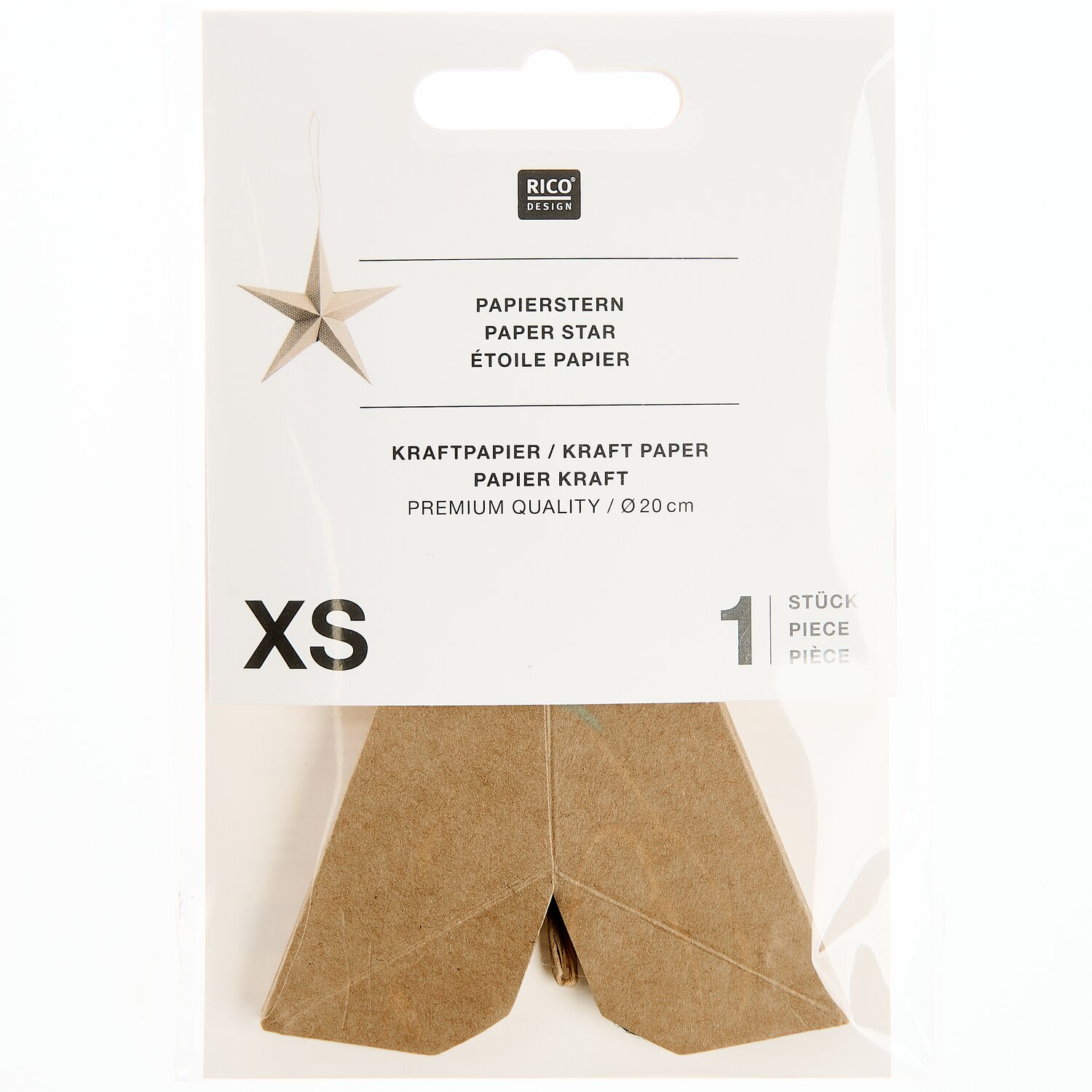 Papierstern Kraftpapier