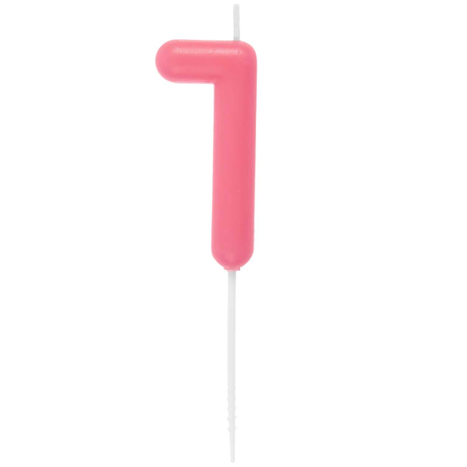 Zahlenkerze Neon Pink