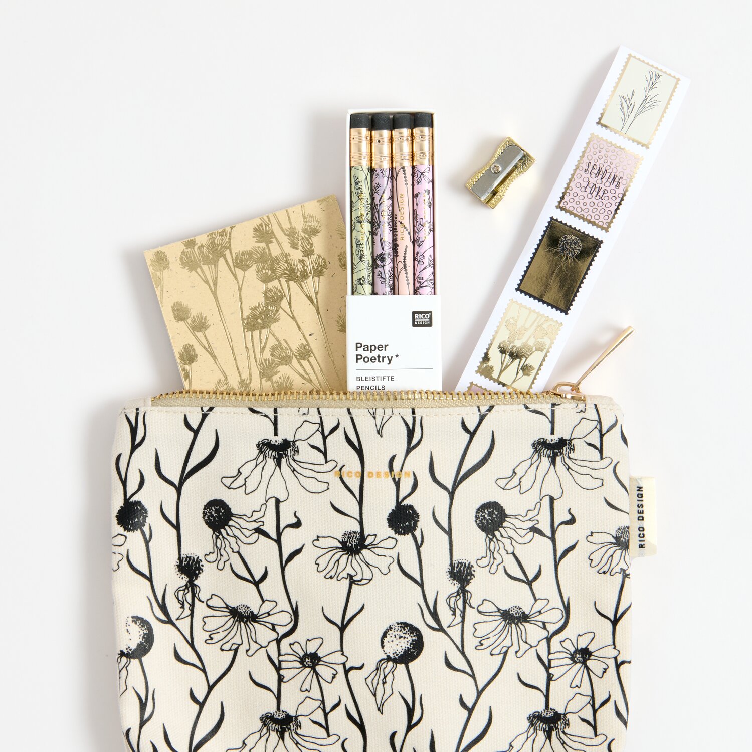 Paper Poetry Bleistiftset In the Meadow Gräser Pastell 4 Stück von Rico Design