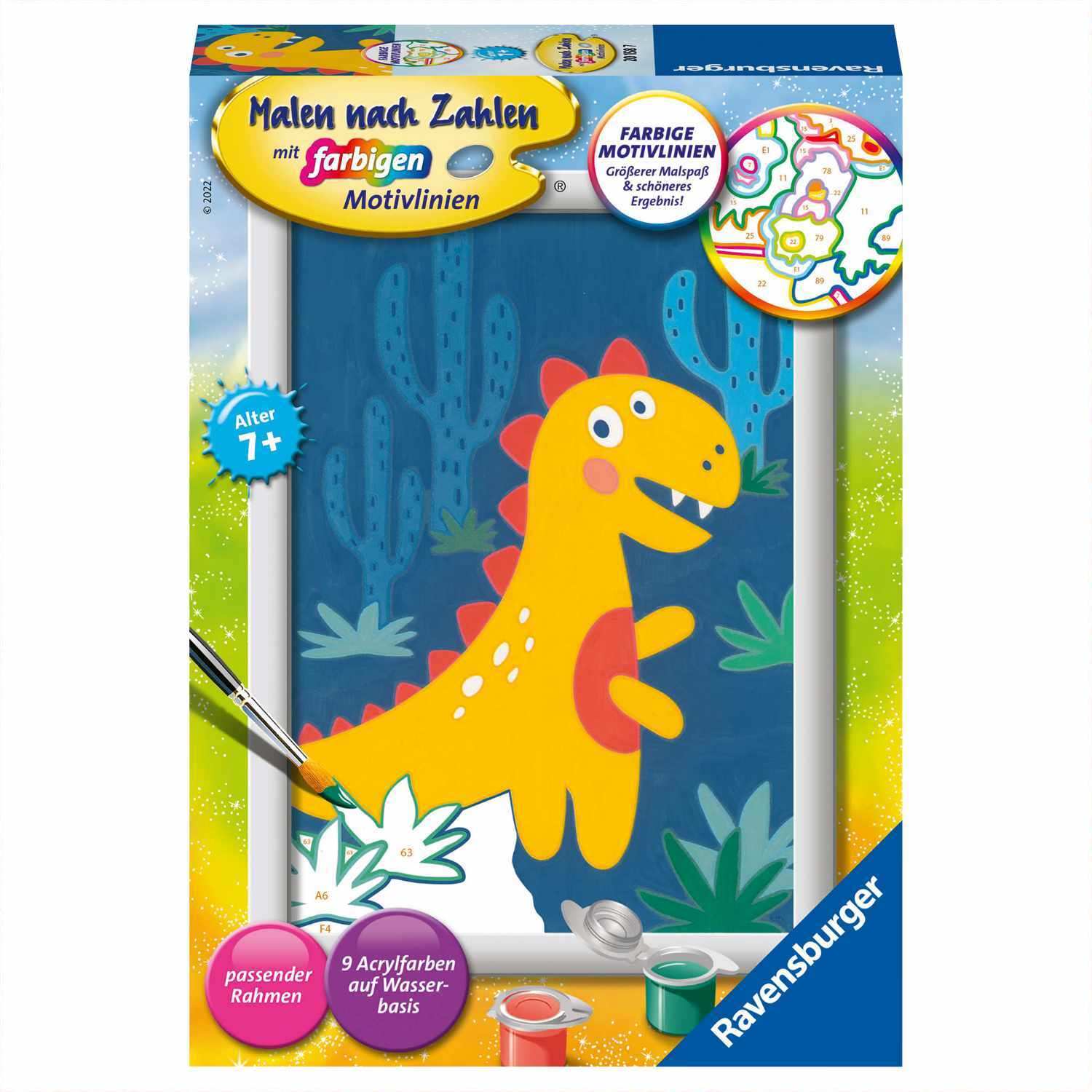 Malen nach Zahlen Frecher Dinosaurier