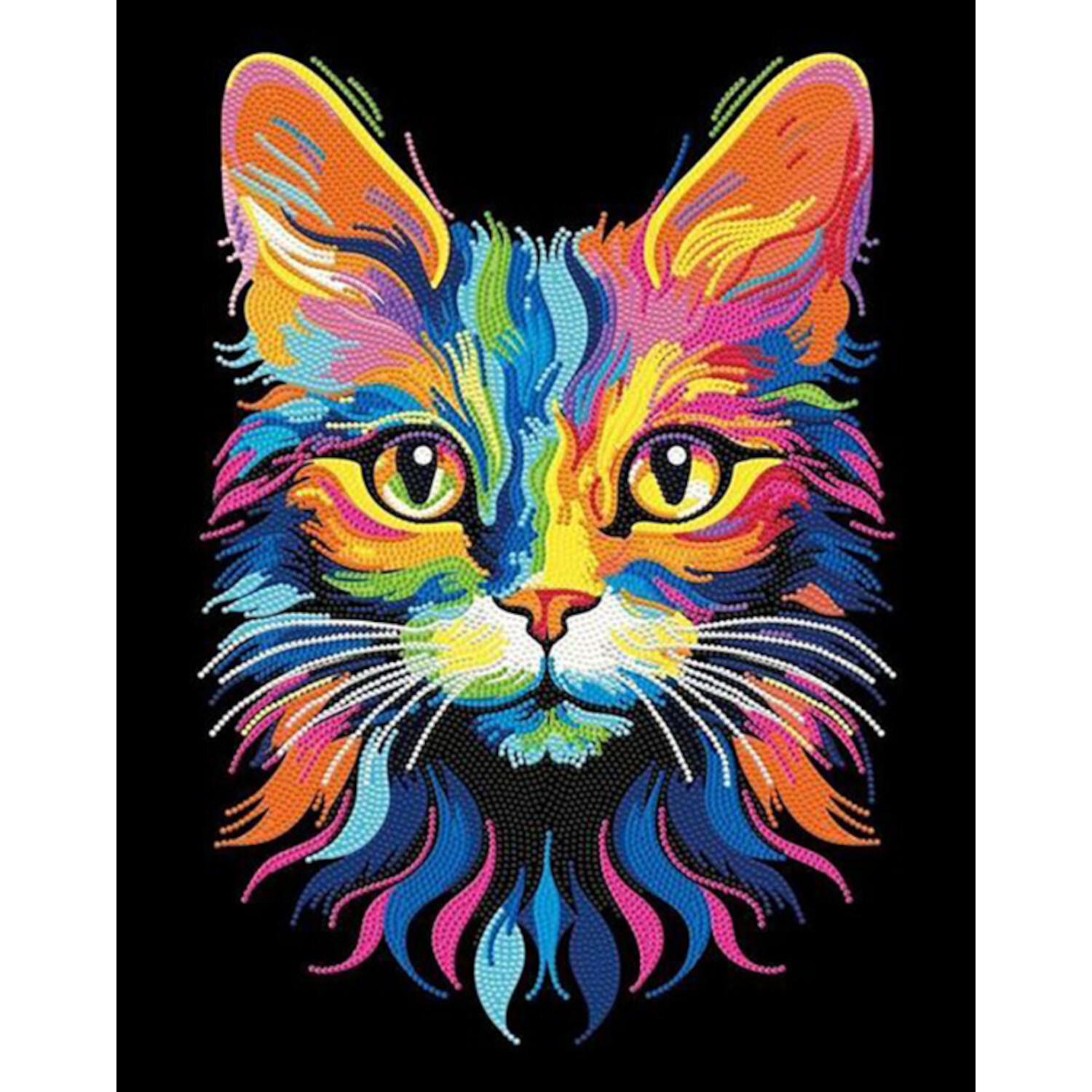 Diamond Painting Neon Katze 45x5cm von Carletto Deutschland
