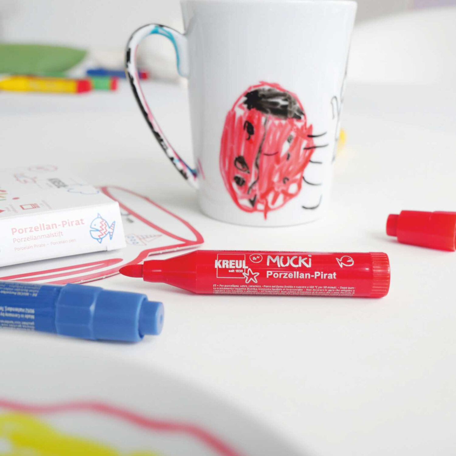 MUCKI Porzellan-Pirat Porzellanmalstift Set 5-teilig von C.Kreul 