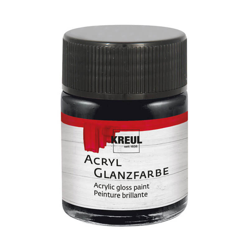 Acryl Glanzfarbe schwarz 50ml