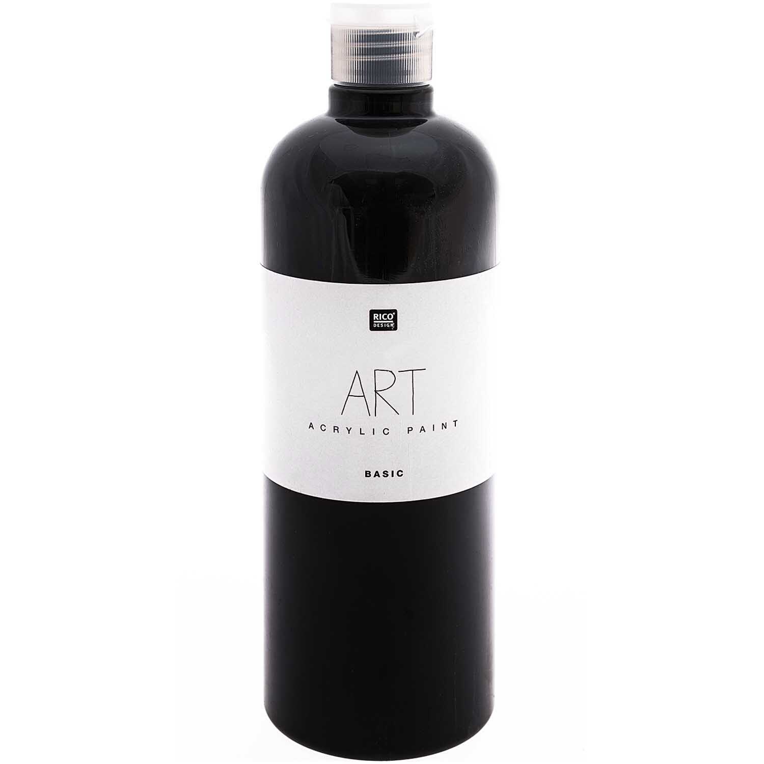 Rico Design ART Künstler Acrylfarbe 750ml Schwarz