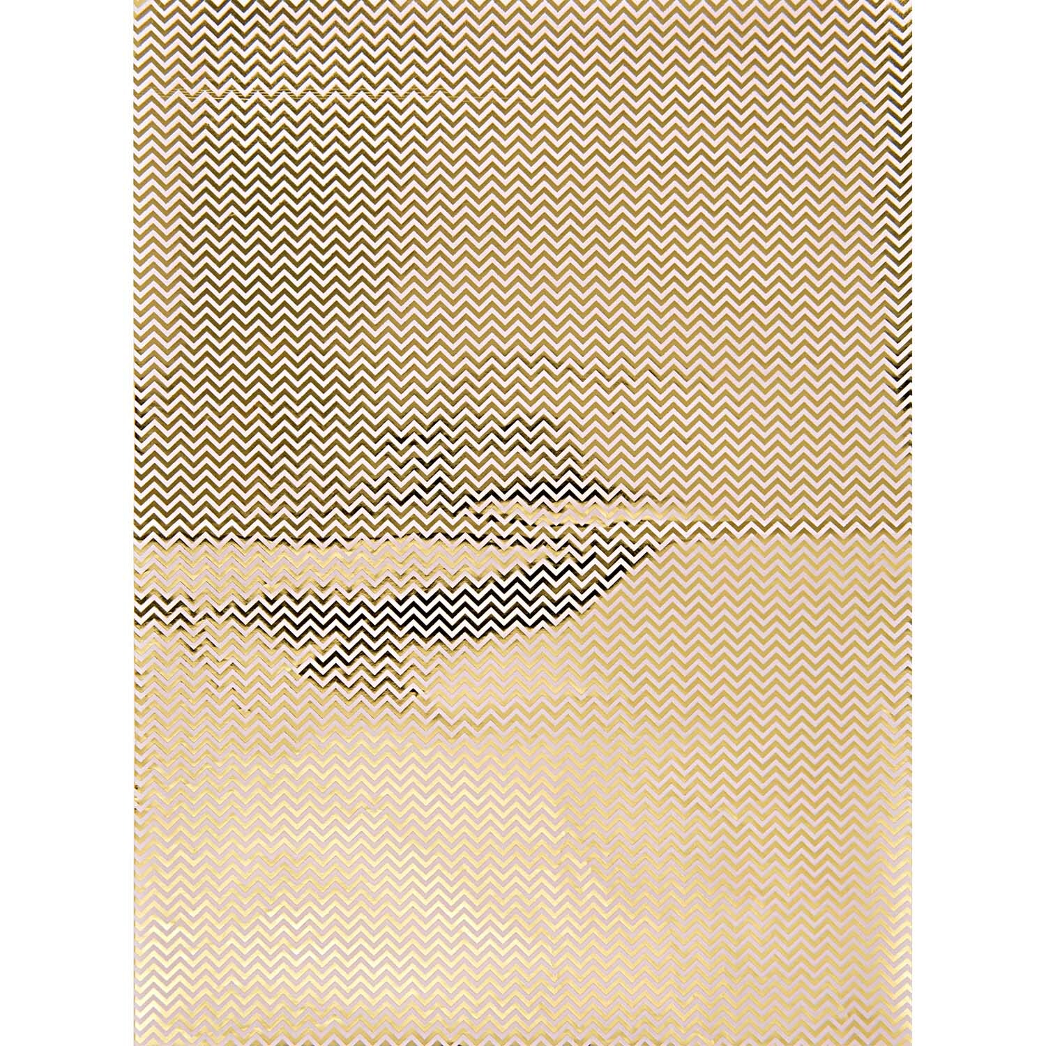 SB Paper Patch Papier Zickzack gold 30x42cm 3 Bogen Hot Foil