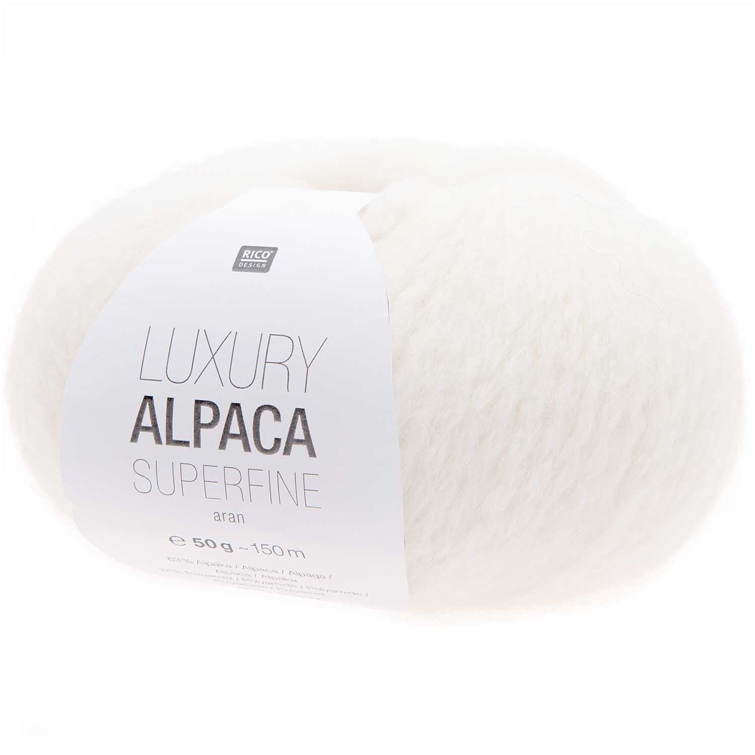 Rico Luxury Alpaca Superfine aran 50g 140m Farbe Creme von Rico Design Rico Luxury Alpaca Superfine aran 50g 140m Farbe Creme von Rico Design