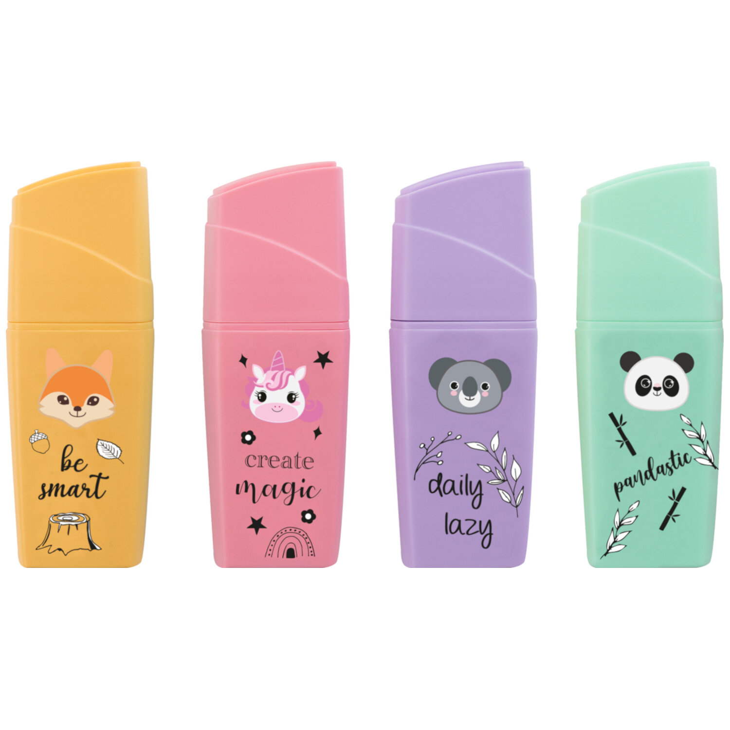 Textmarker Mini Animal 4-teilig von Eberhard Faber Vertrieb 