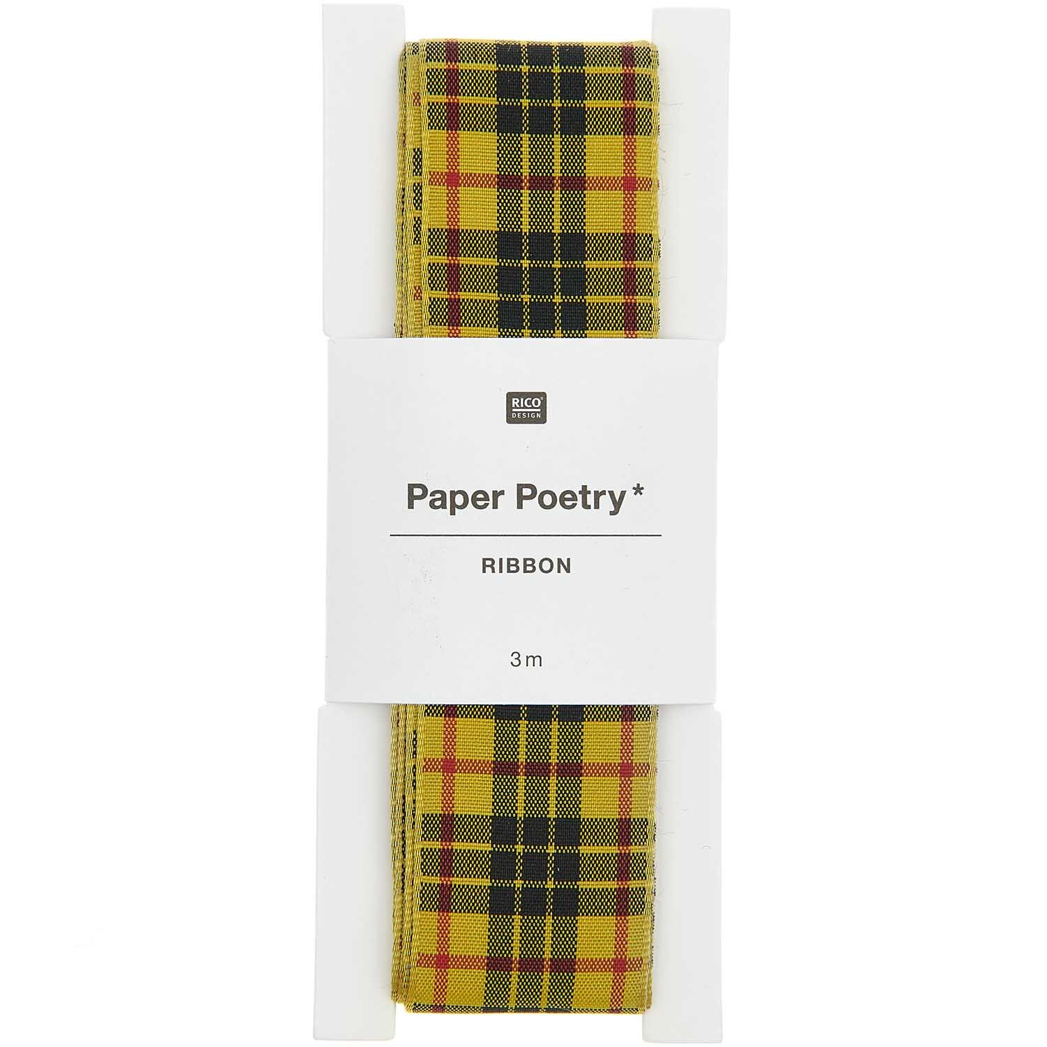 Paper Poetry Karoband gelb-rot-schwarz 25mm 3m Paper Poetry Karoband gelb-rot-schwarz 25mm 3m