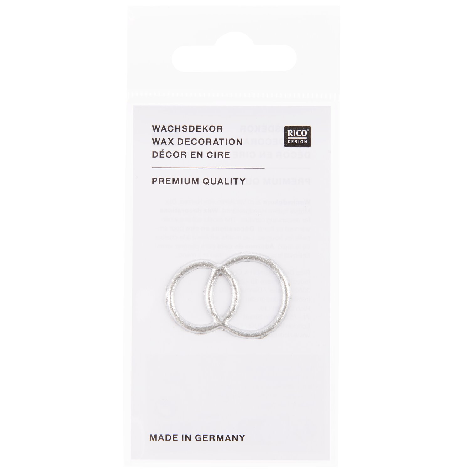 Wachsdekor Ringe Farbe Silber von Rico Design