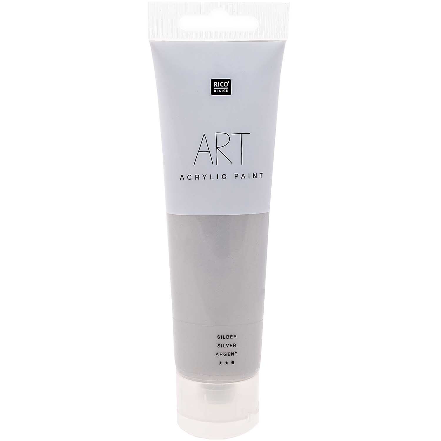 Rico Design ART Künstler Acrylfarbe 100ml Silber