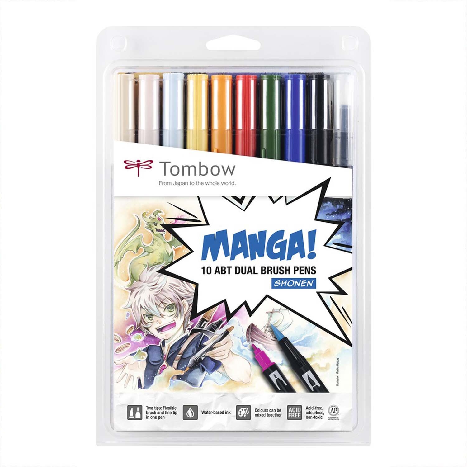 ABT Brush Pen Set Manga Shonen