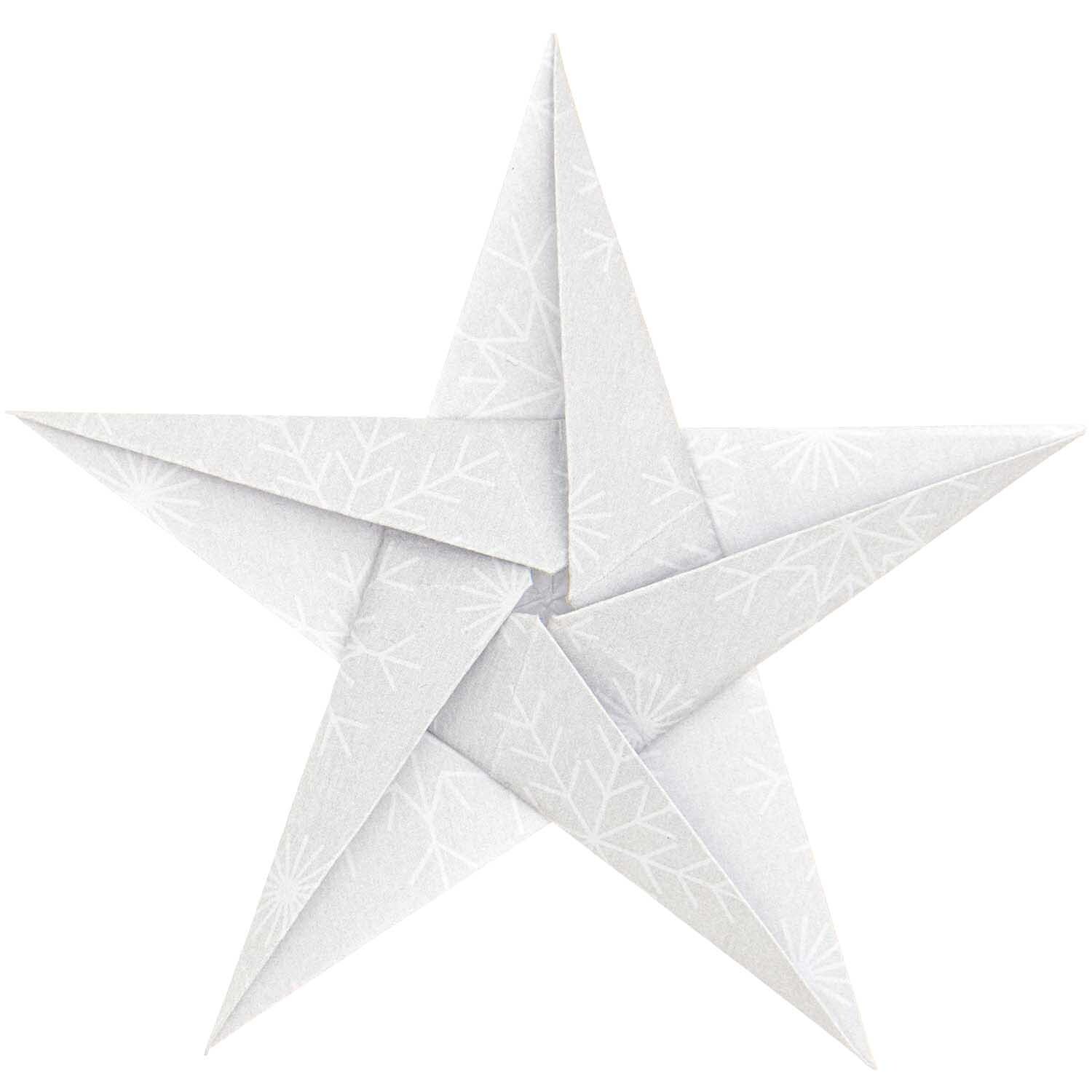 Paper Poetry Bascetta Origamipapier Schneeflocken Weiß
