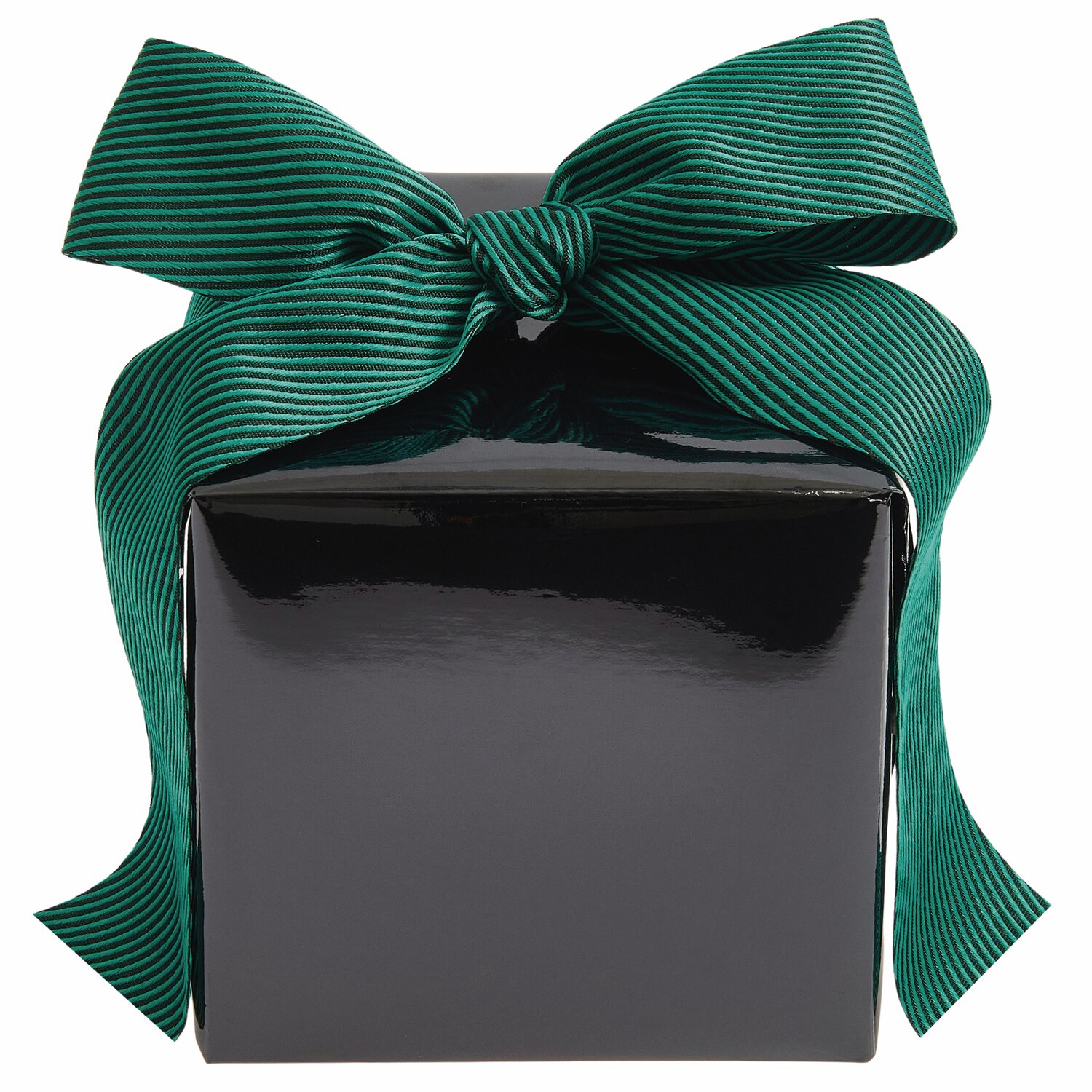 Geschenkpapier Lack 200x70cm umhüllt ein Geschenk mit grünem Band, ideal für stilvolle Anlässe.