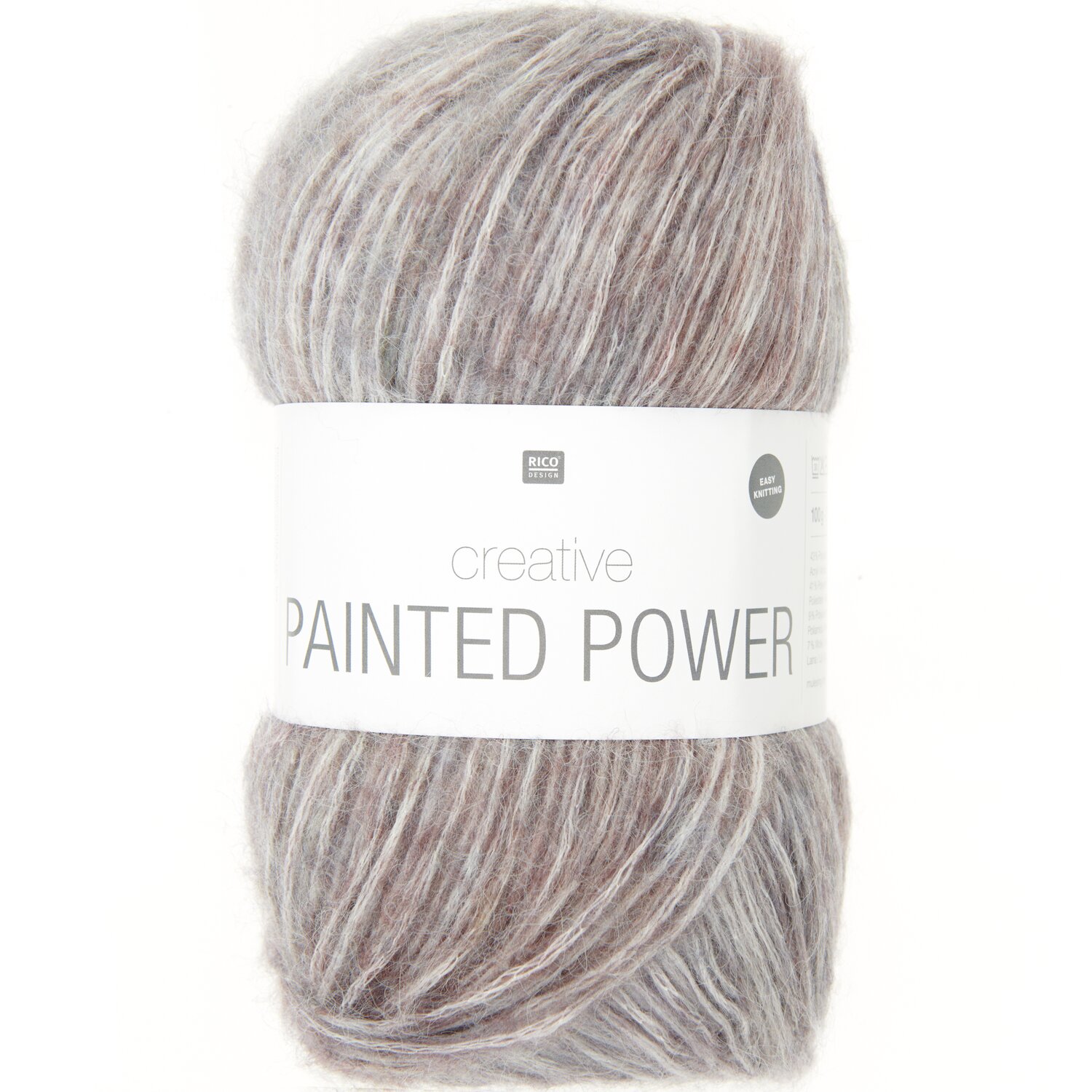 Strickset Cardigan Modell 21 aus Lovewool No. 21 von Rico Design Creative Painted Power Wolle in sanften Herbsttönen, ideal für Strickprojekte. 100g, 310m.