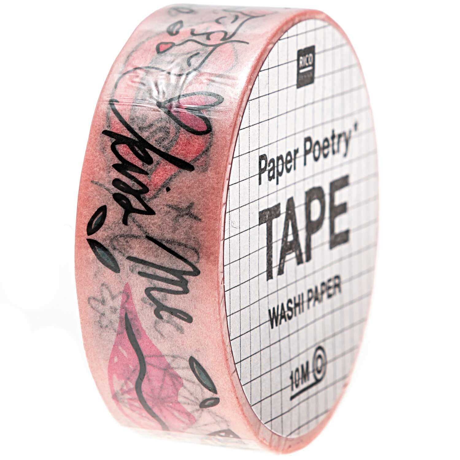 Paper Poetry Tape It must be love Pfeile Rosa 1,5cm 10m von Rico Design
