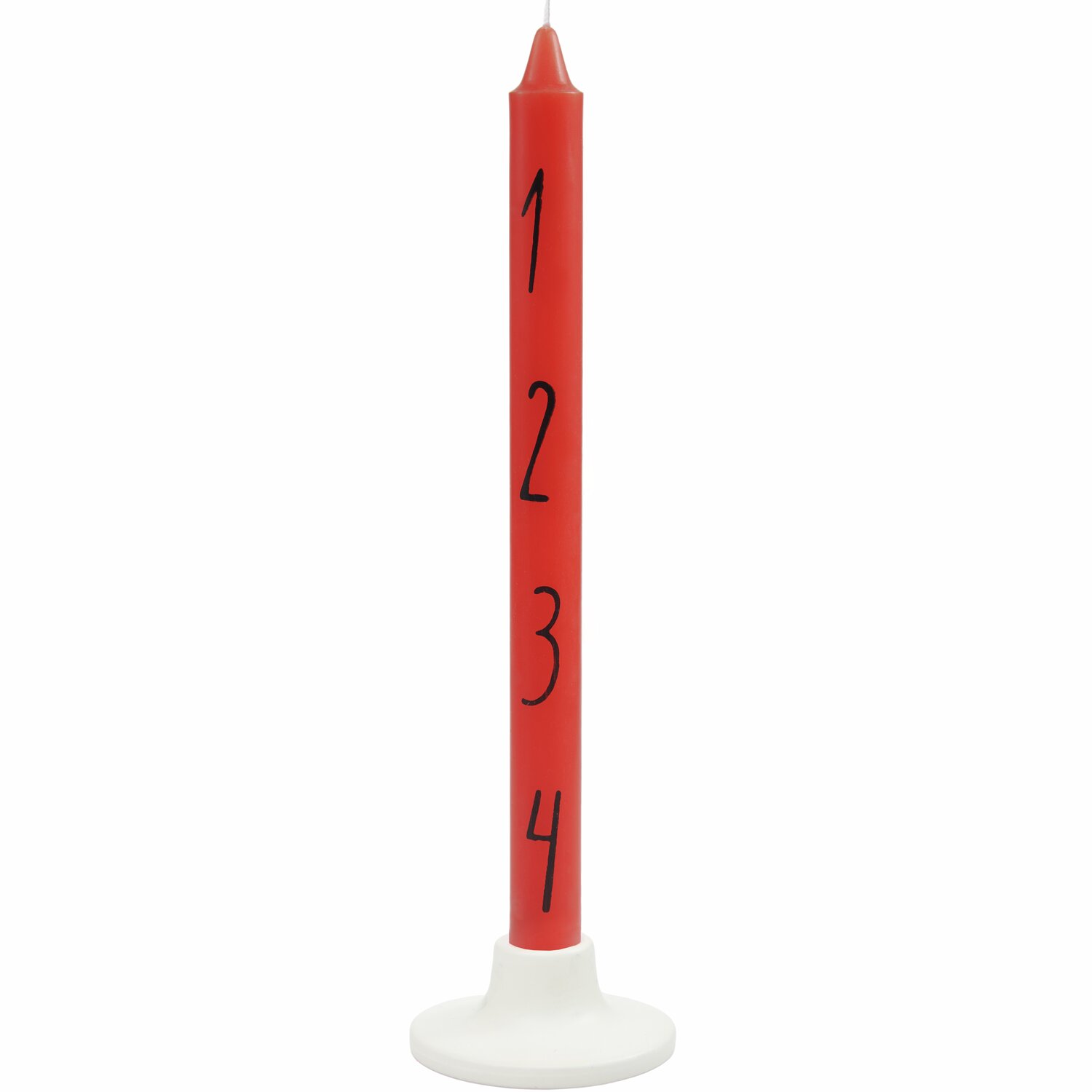 Adventskerze Zahlen 1-4 Ø2,2x28cm Farbe Rot von Rico Design Adventskerze Zahlen 1-4 Ø2,2x28cm Farbe Rot von Rico Design