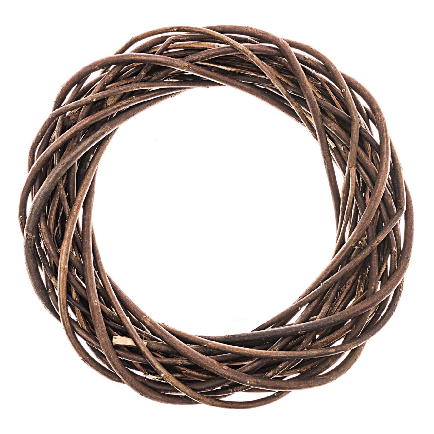 Weidenkranz ungeschält Natur: Dekorativer Kranz aus natürlichen Weidenzweigen, ideal für kreative Bastelprojekte.