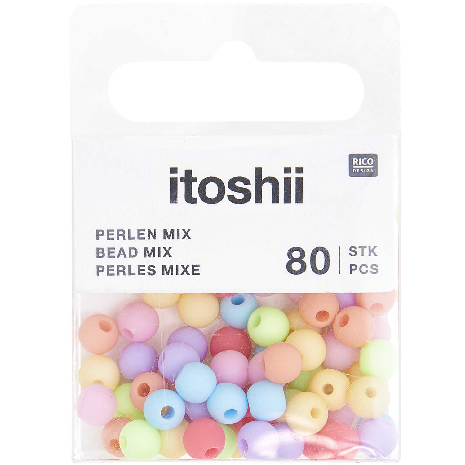 itoshii Kunststoffperlen Matt Rainbow/Pastell Mix itoshii Kunststoffperlen Matt Rainbow/Pastell Mix