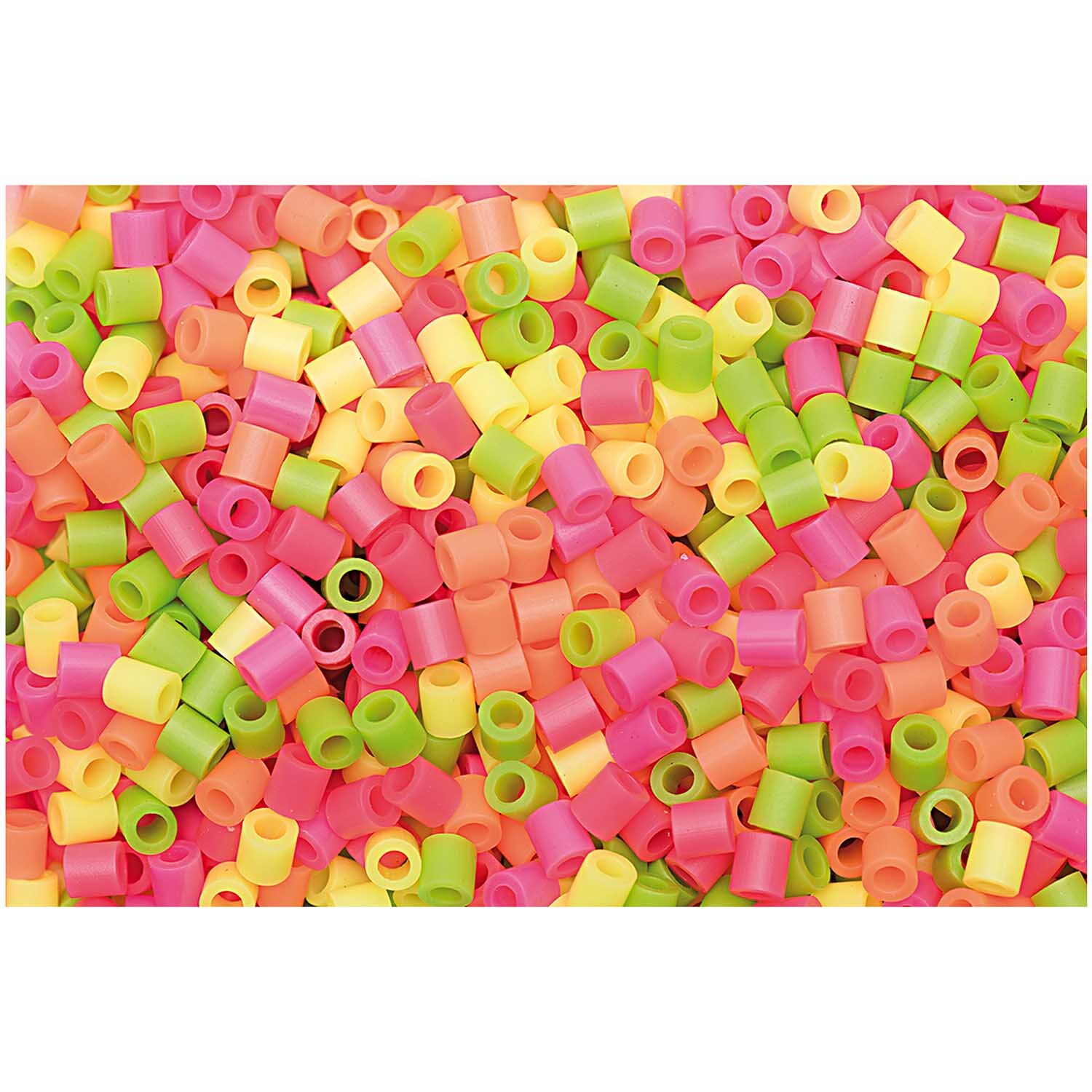 Bügelperlen neon Mix 5x5mm ca. 1000 Stück