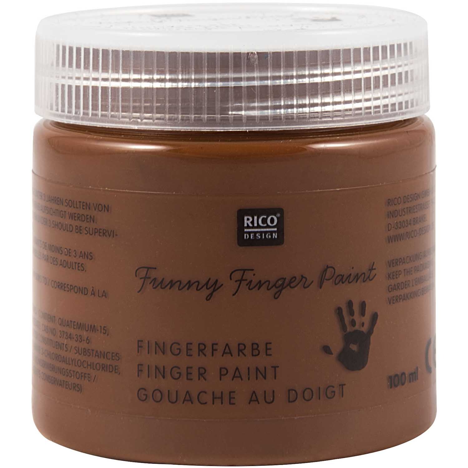 Rico Design Fingerfarbe 100ml Braun