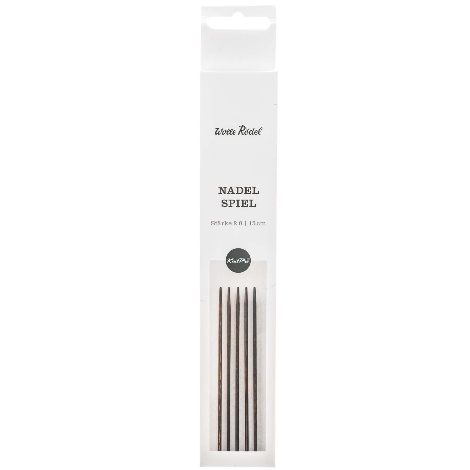 KnitPro Nadelspiel 15cm Birkenholz
