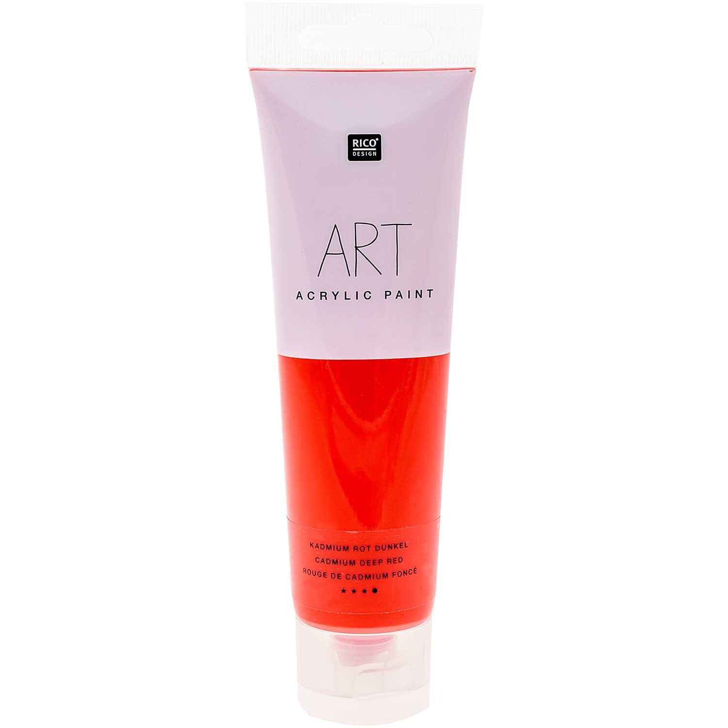 Rico Design ART Künstler Acrylfarbe 100ml Kadmium-Rot dunkel