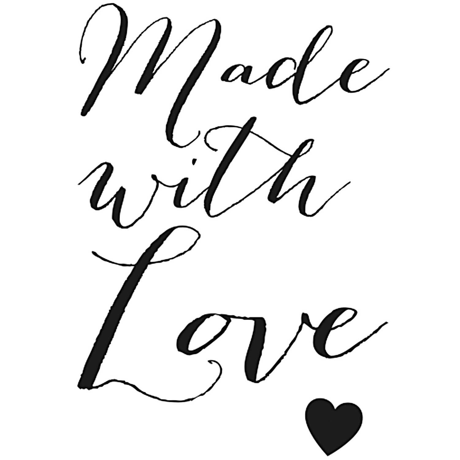 Stempel Made with Love 3,6x4,9cm