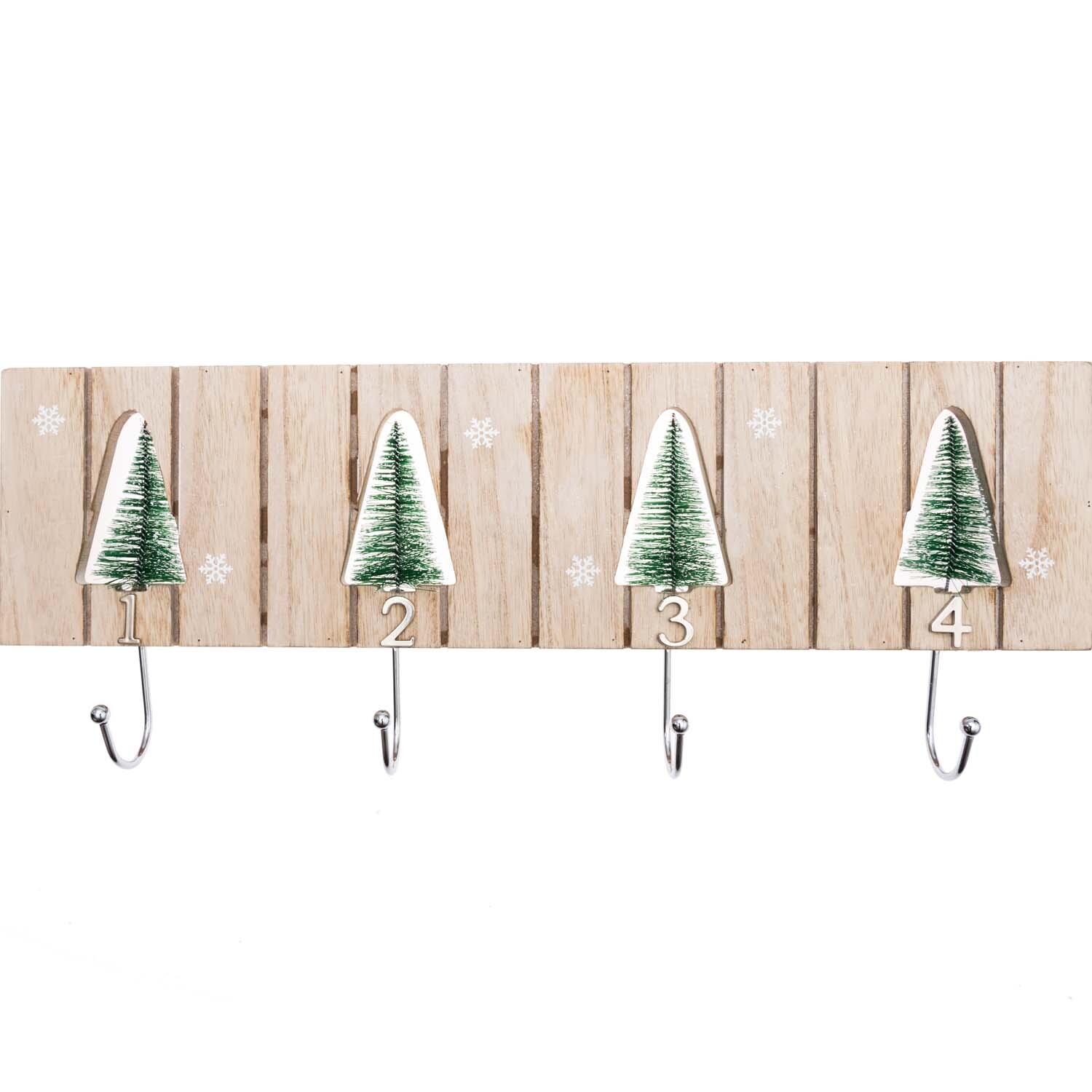 Wandhänger 1-4 Snowflakes 46x18cm