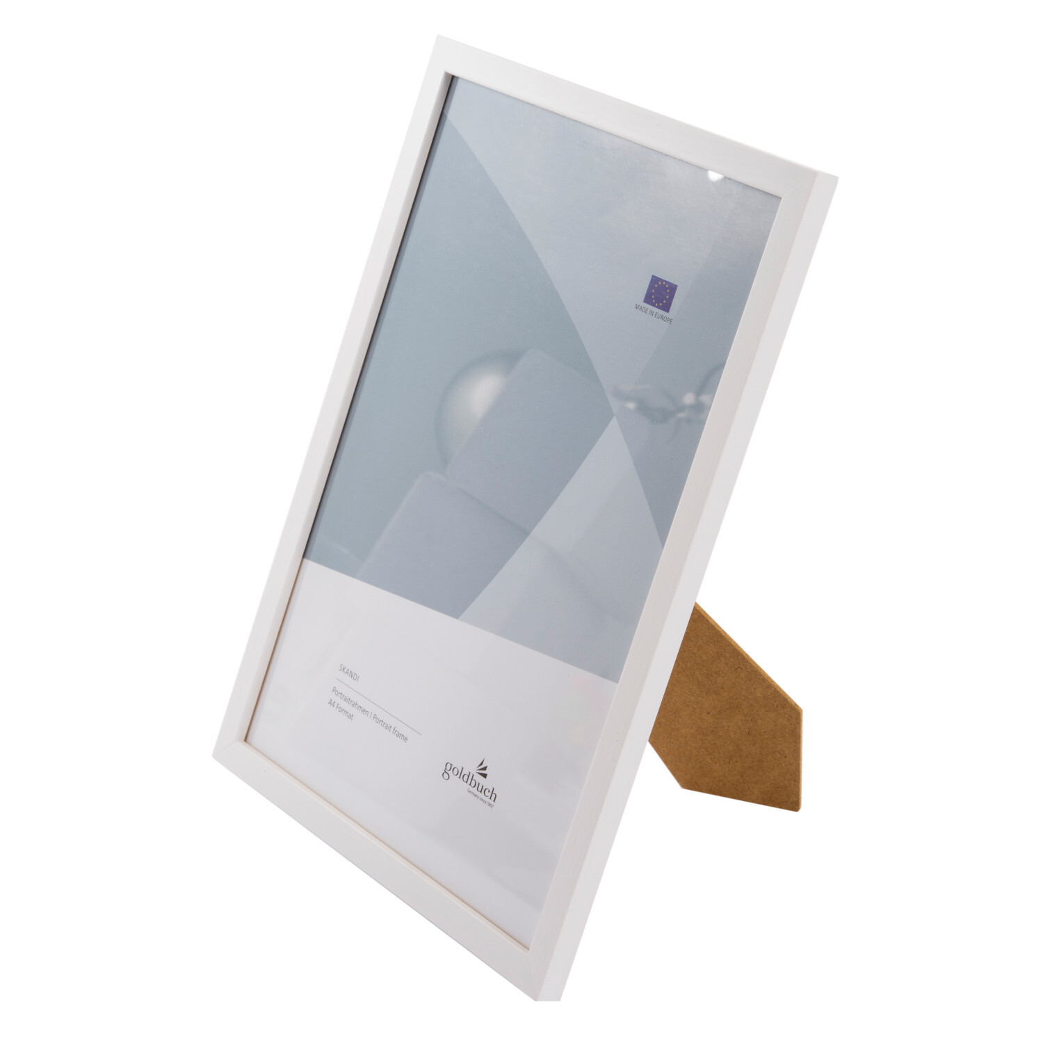 Bilderrahmen aus Holz von goldbuch in elegantem Design mit weißem Finish und stabilem Standfuß.