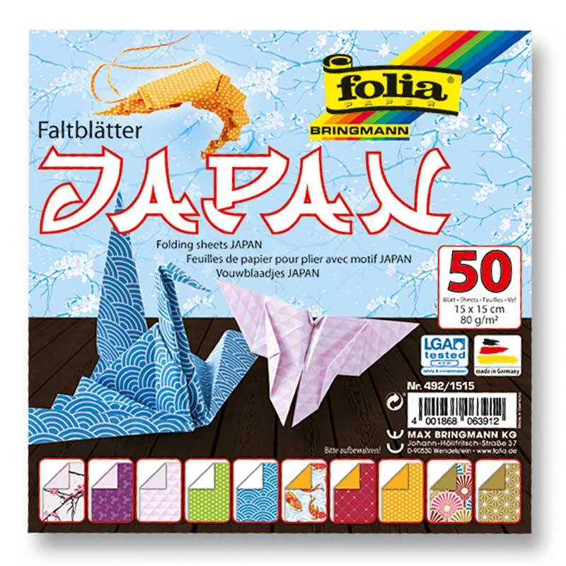 Faltblätter Japan 15x15cm 50 Blatt