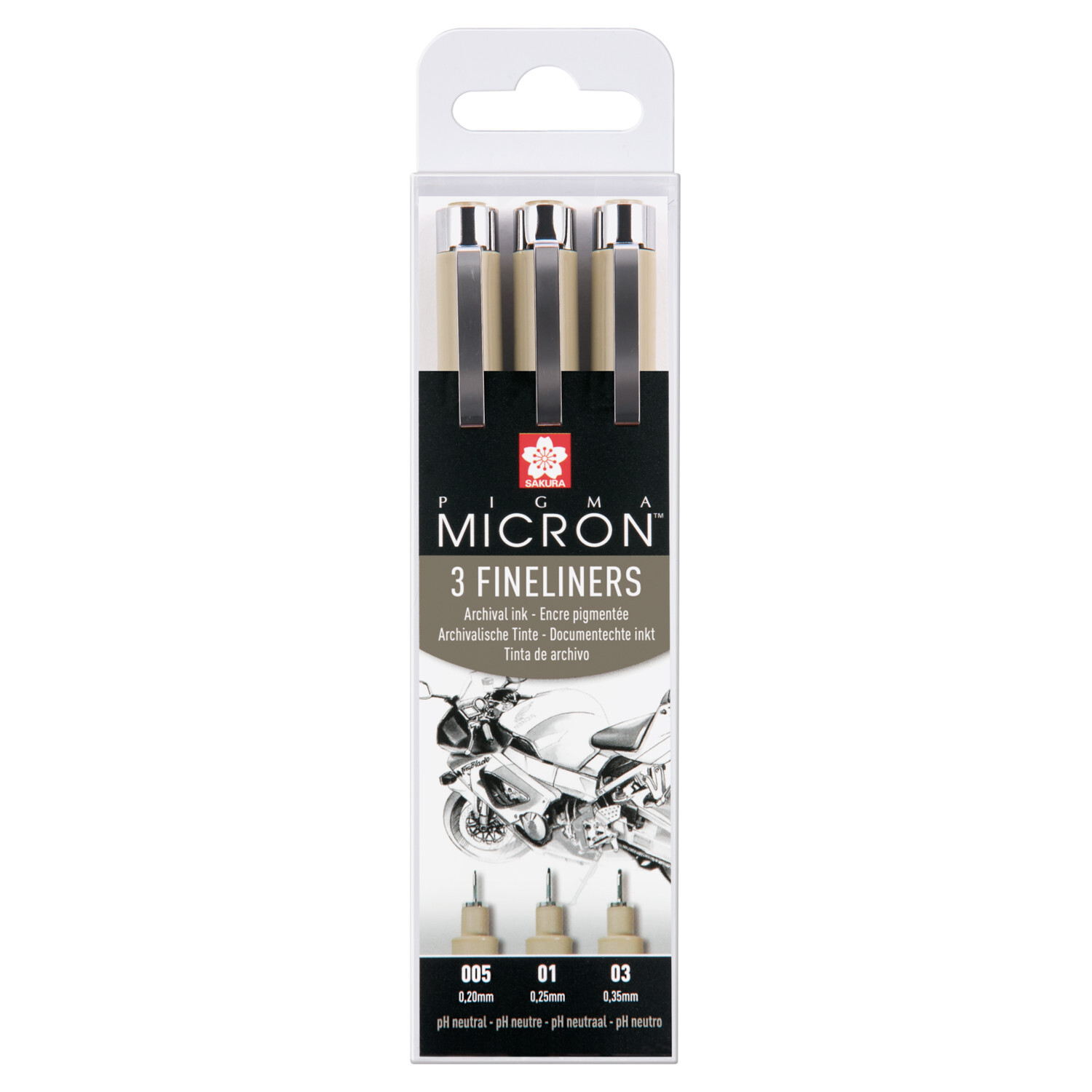 Pigment Liner Sakura Pigma Micron Set Schwarz