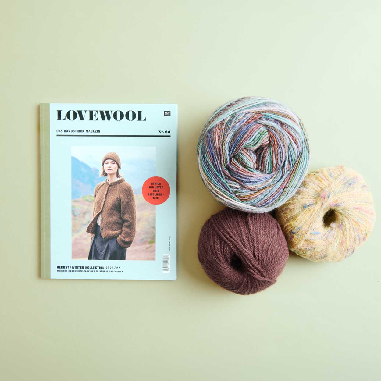 Lovewool N° 23 Heft mit 3 Wollknäuel