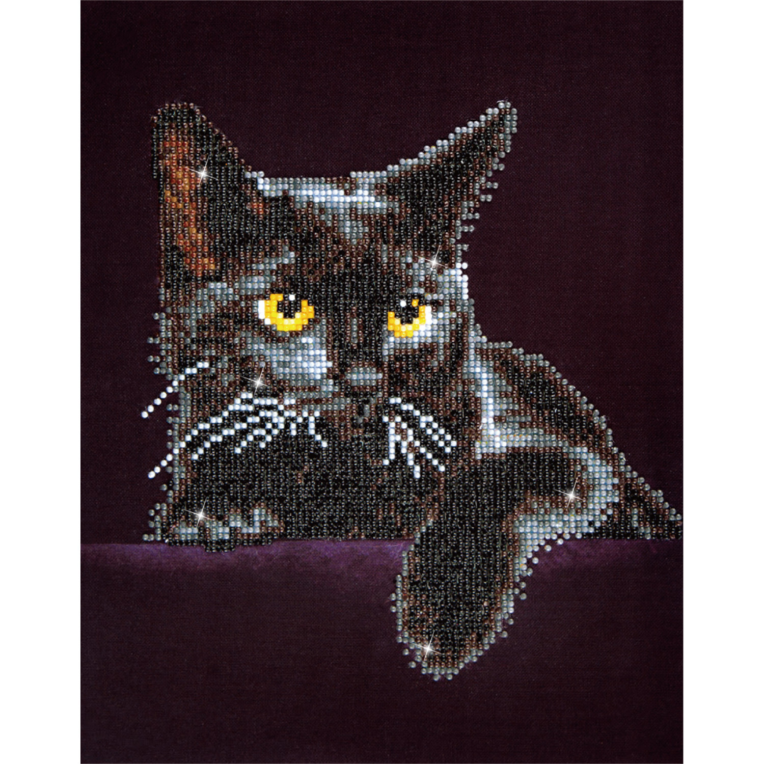 Diamond Painting Schwarze Katze 40x5cm von Carletto Deutschland