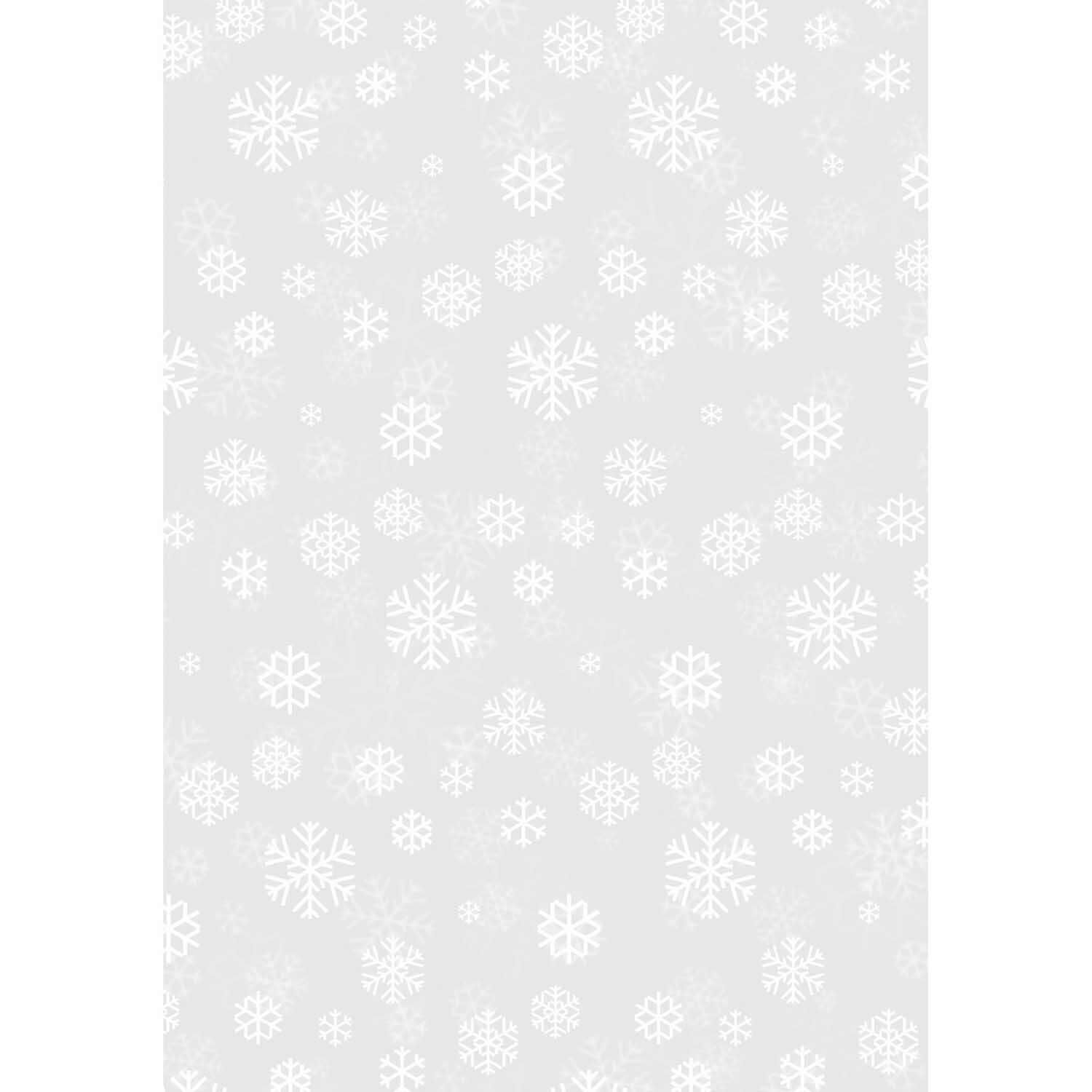 Transparentpapier Schneekristalle 50x70cm 115g/m²