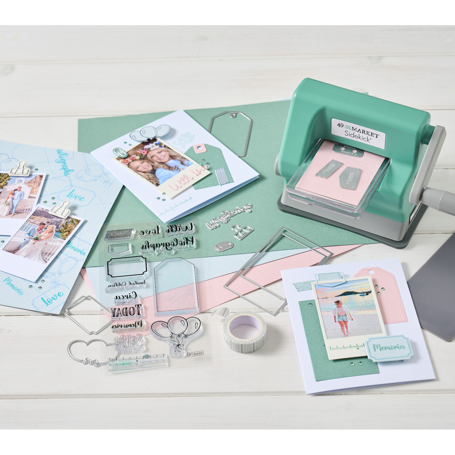 Sidekick Starter Kit Grün 20x17,5x9,5cm von idee. Creativmarkt Sidekick Starter Kit Grün: Kompaktes Sizzix-Bastelset mit Stanzmaschine und Zubehör, ideal für kreative Projekte. Maße 20x17,5x9,5cm.