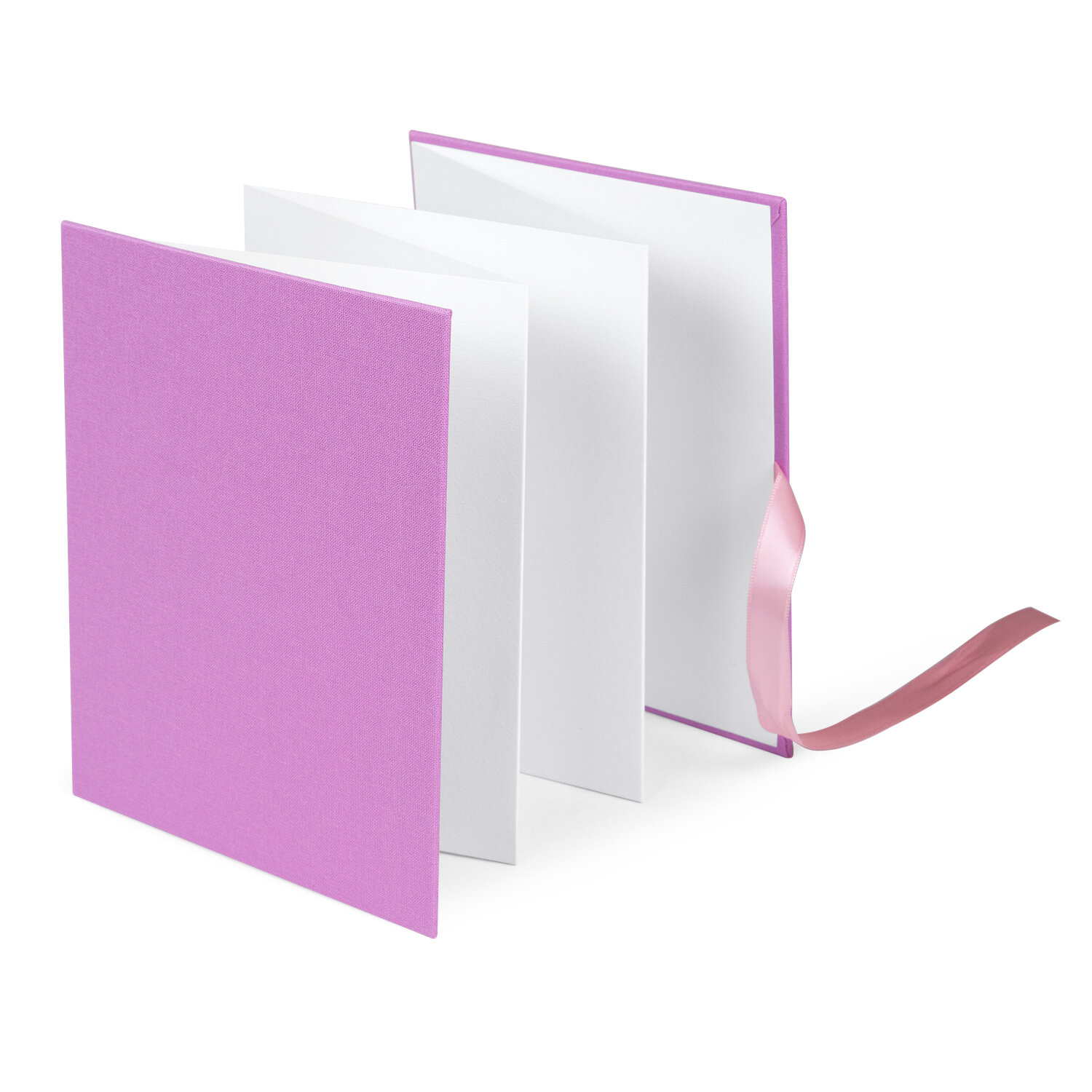 Leporello 15,5x19cm für 10 Fotos weiße Seiten Farbe Lavender von Goldbuch Georg Brückner 