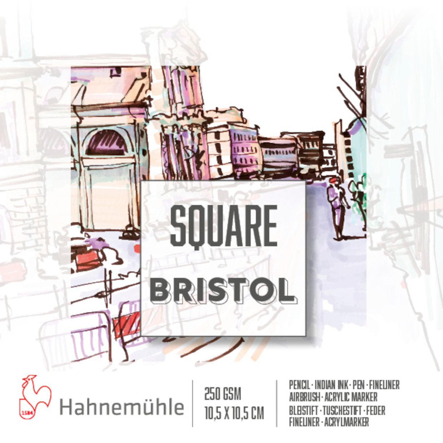 Square Bristol 10,5x10,5cm