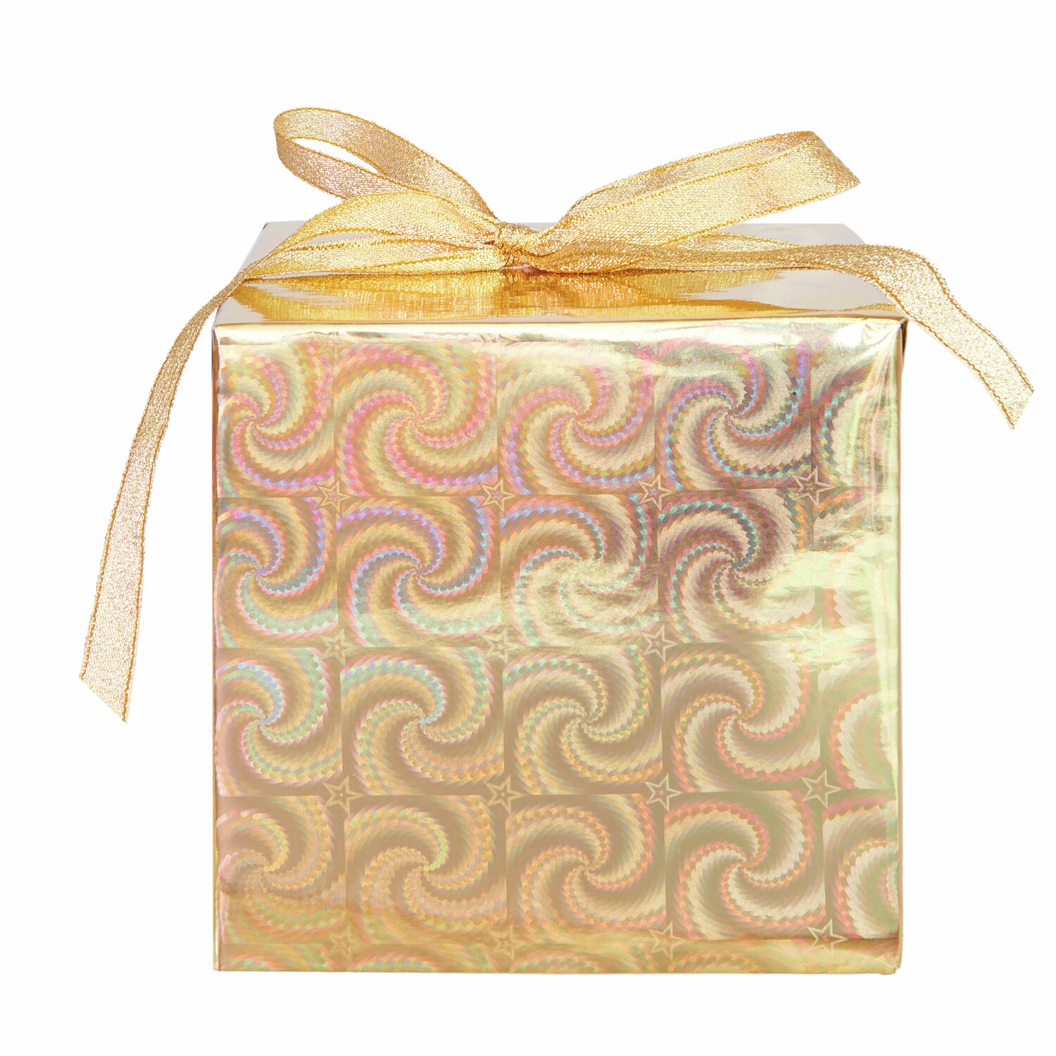 Paper Poetry Geschenkpapier holographisch mit Sternen 200x70cm 80g/m² Farbe Gold von Rico Design